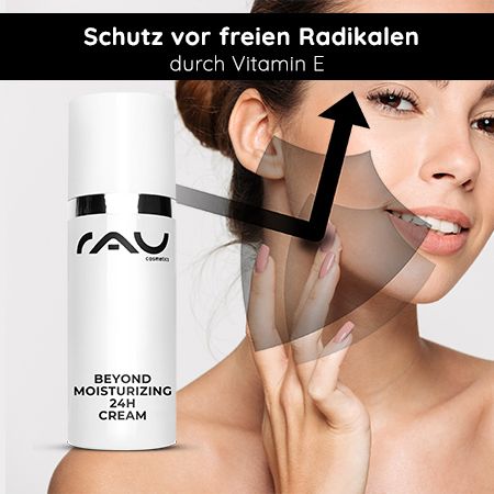 RAU Cosmetics beyond Moisturizing 24h Cream - Vegane Feuchtigkeitscreme - Mit Arganöl, Mandelöl uvm.