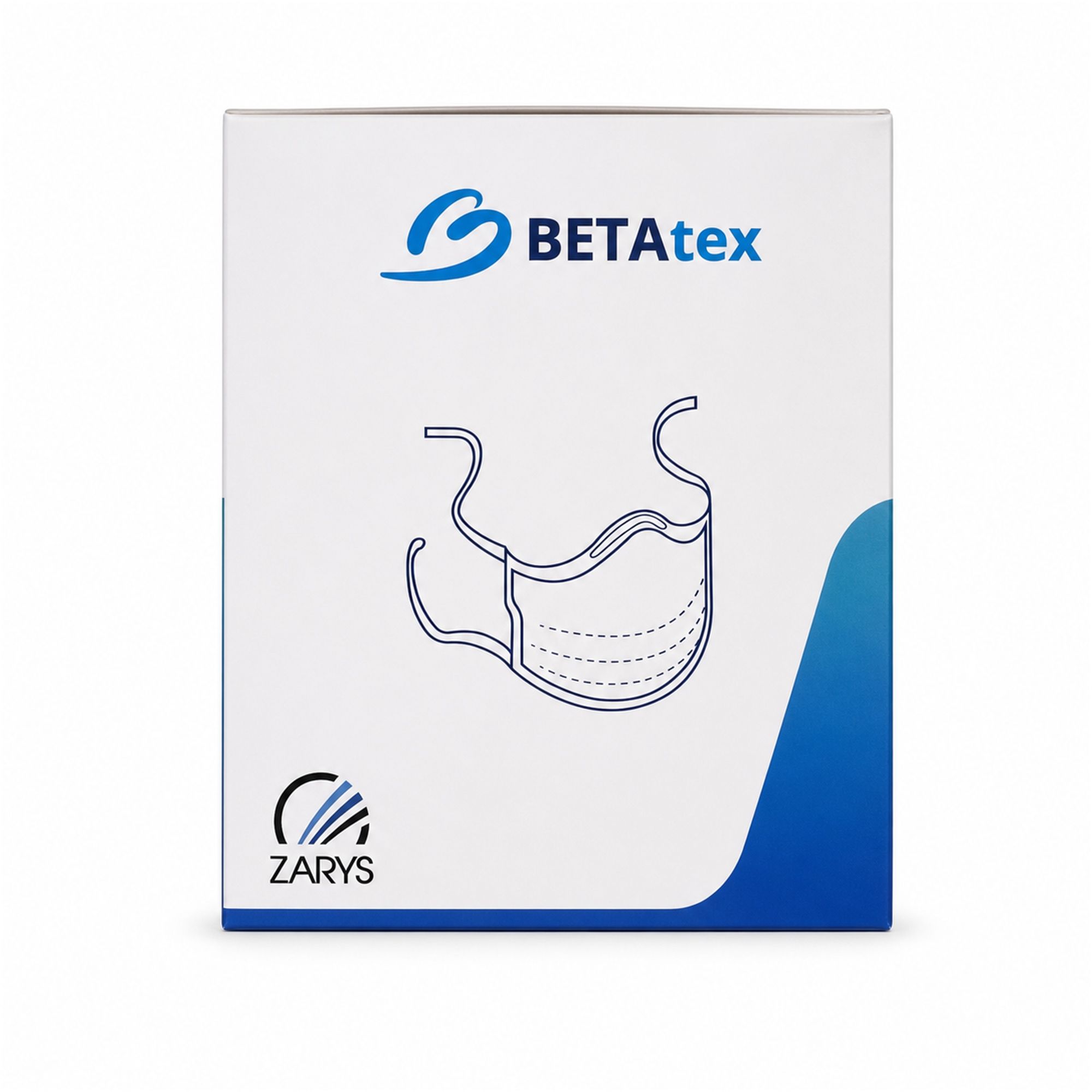 BETAtex Mundschutz Typ II mit Bindebändern blau OP-Maske