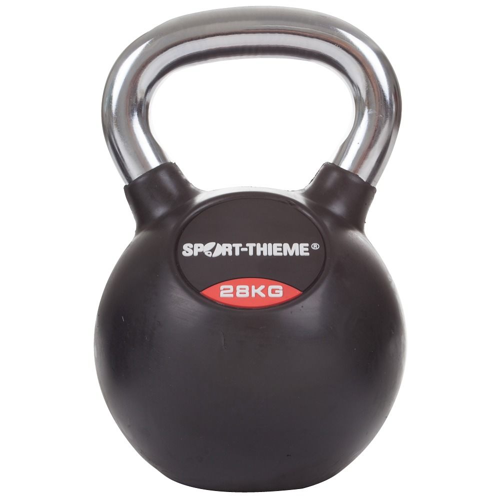 Sport-Thieme Kettlebell Gummiert mit glattem Chrom-Griff 1 St