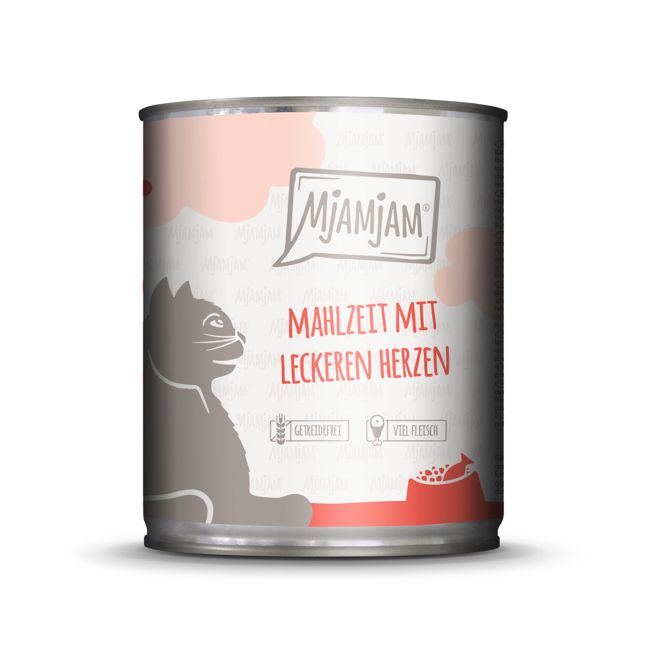 MjAMjAM - Mahlzeit mit leckeren Herzen 800 g Futter