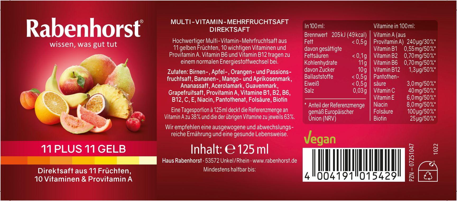 Rabenhorst 11 Plus 11 gelb Mini