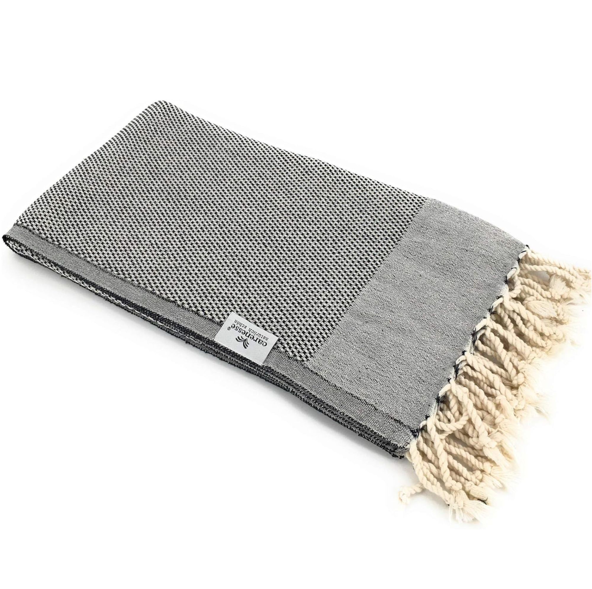 Carenesse Hamamtuch FAVO Wabe 90*175 cm schwarz
