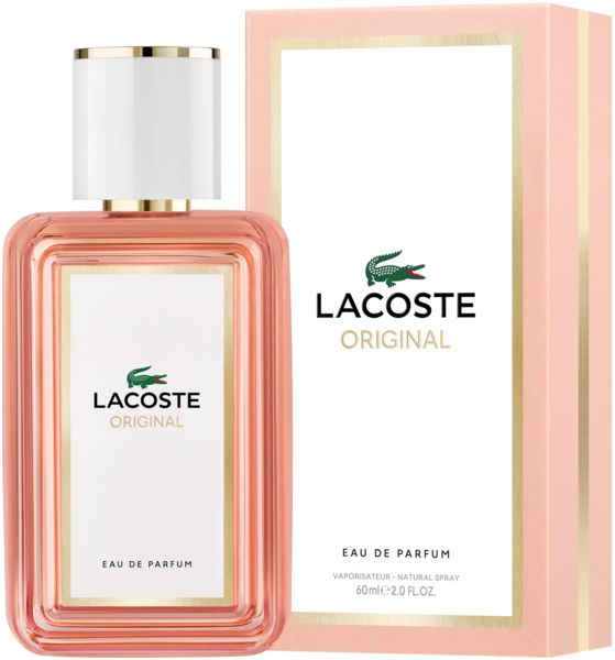 LACOSTE Original Femme Eau de Parfum Flakon und Schachtel.