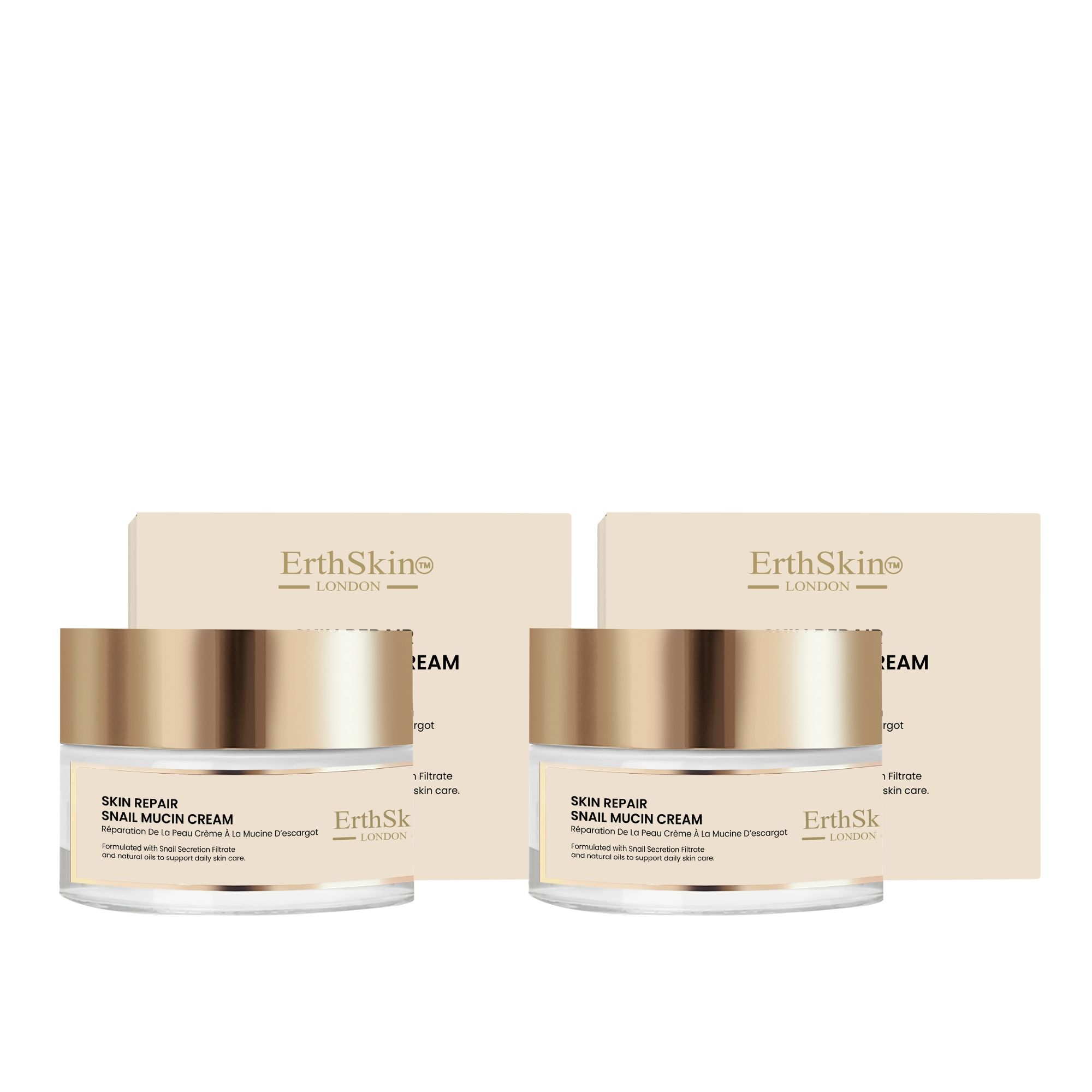 ErthSkin London 2x Schneckencreme zur Hautreparatur 100 ml