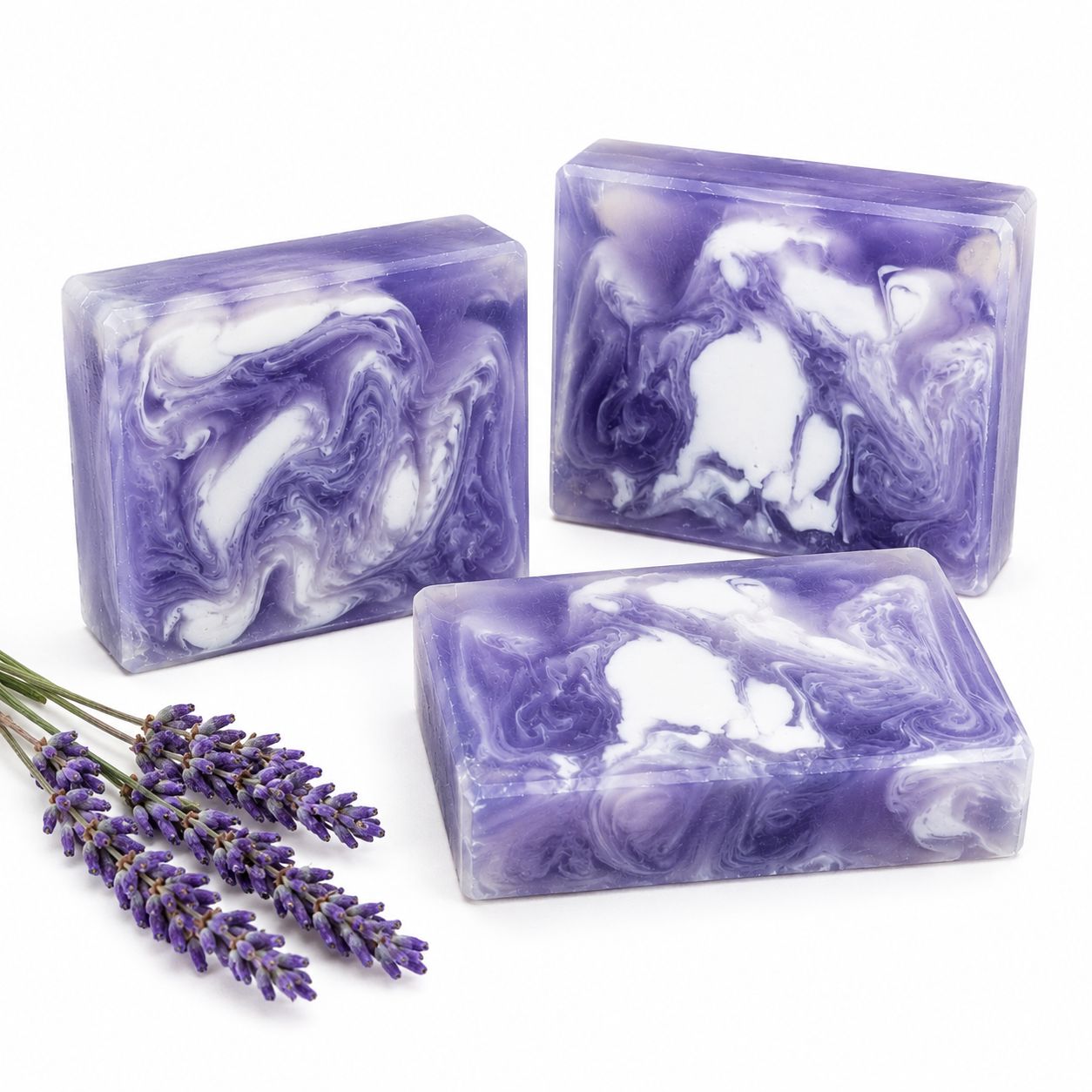 Handgemachte Glycerin Seife Lavendel mit Ziegenmilch