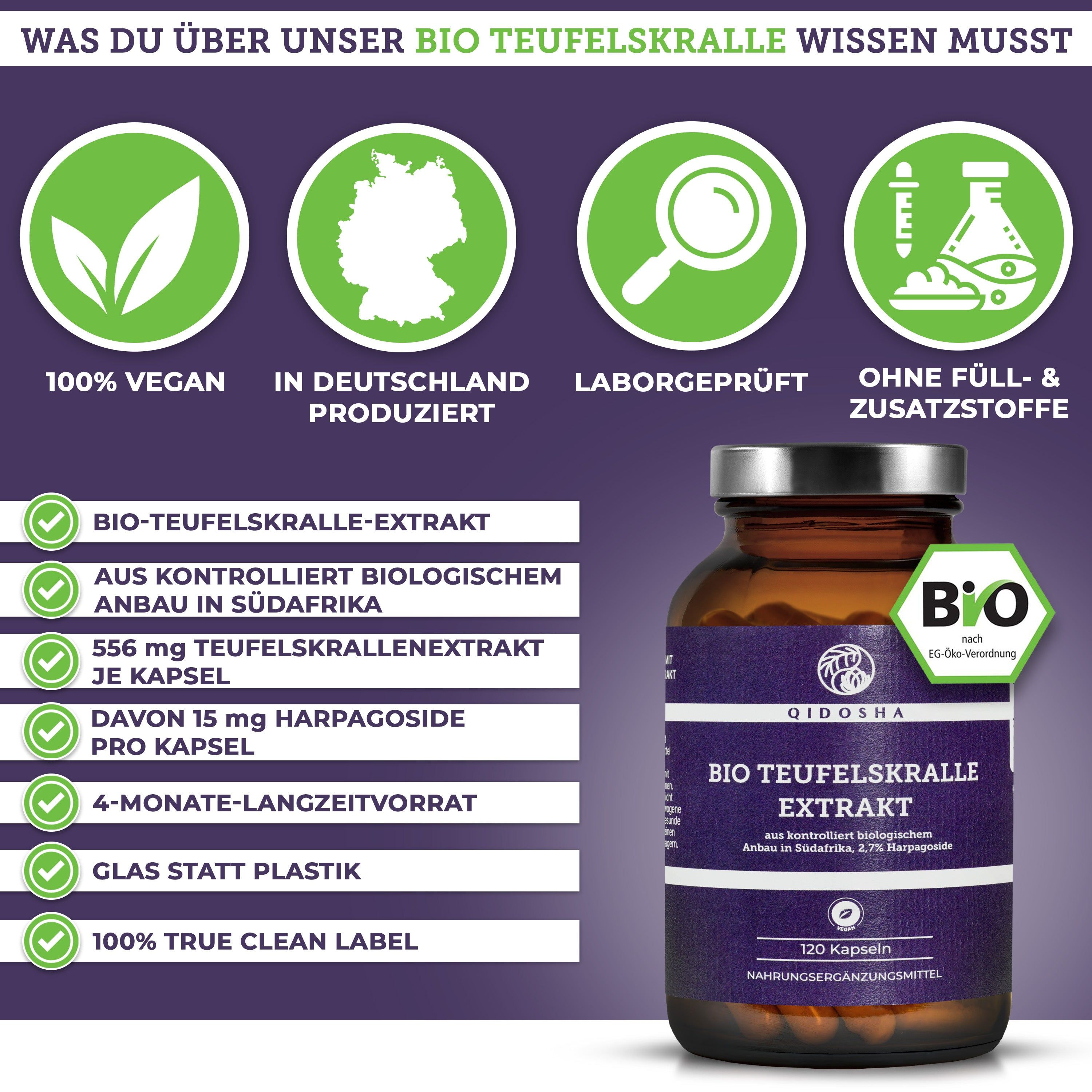 QIDOSHA Bio Teufelskralle Extrakt