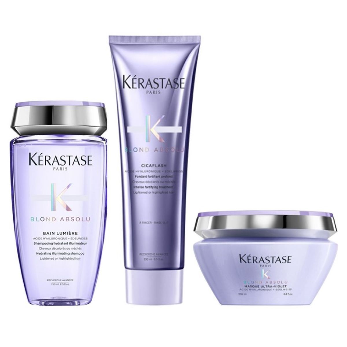 Kérastase Blond Absolu L Set (Bain Lumière / Cicaflash Masque Ultra-Violet) 700 ml