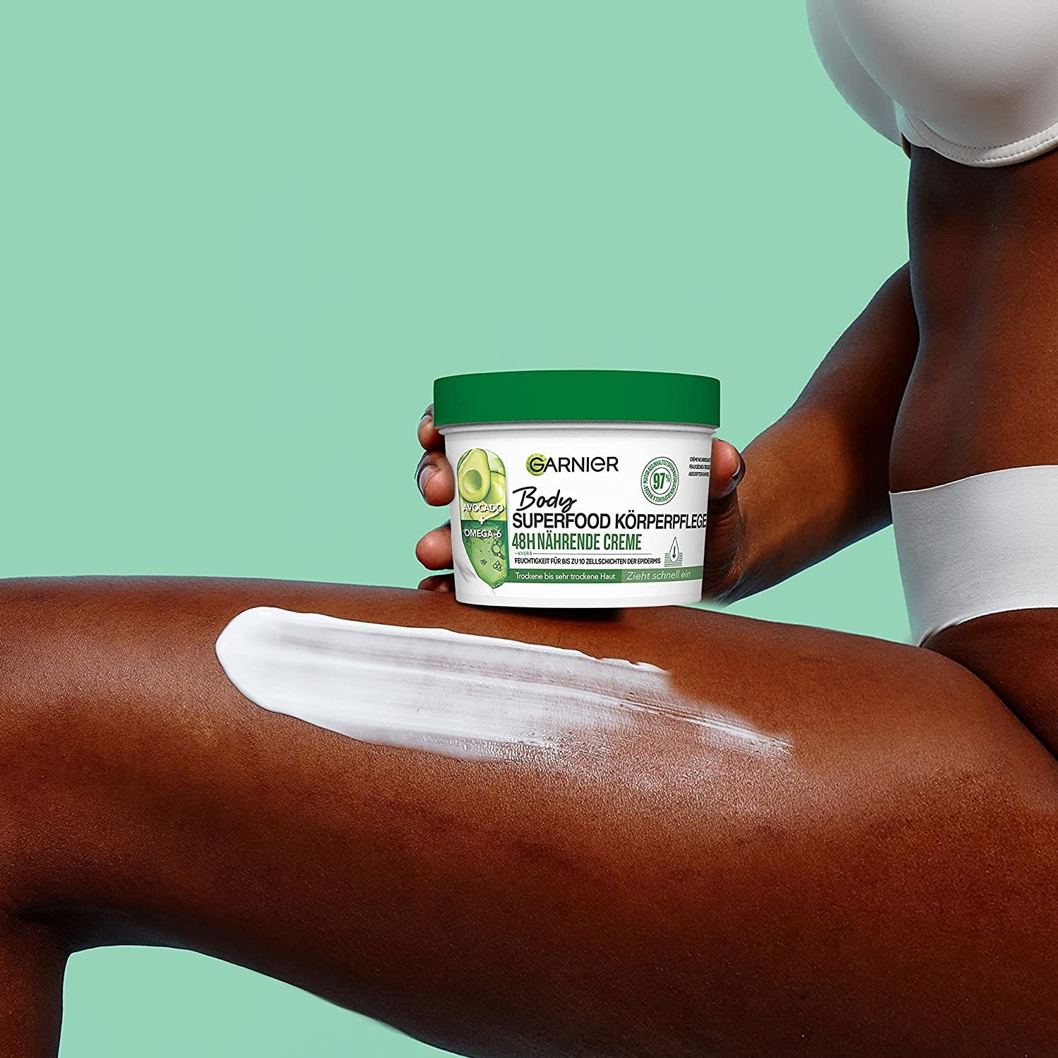 Garnier Nährende Körperpflege für trockene Haut, Body Butter mit Avocado und Omega 6