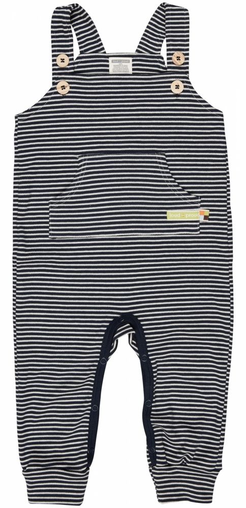 loud + proud Latzhose, navy/natur