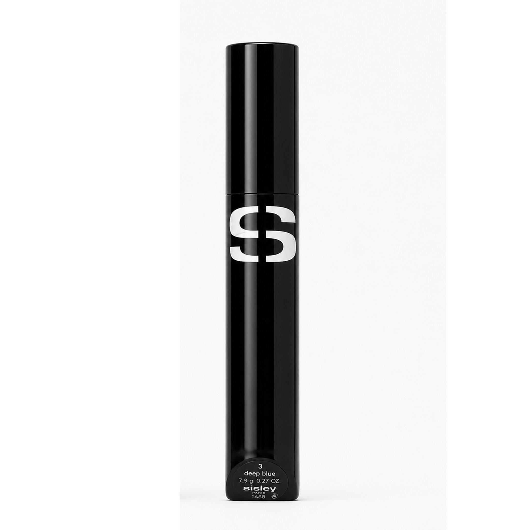 Sisley So Intense Mascara, schwarze Hülse mit "S" Logo und Farbhinweis "deep blue".