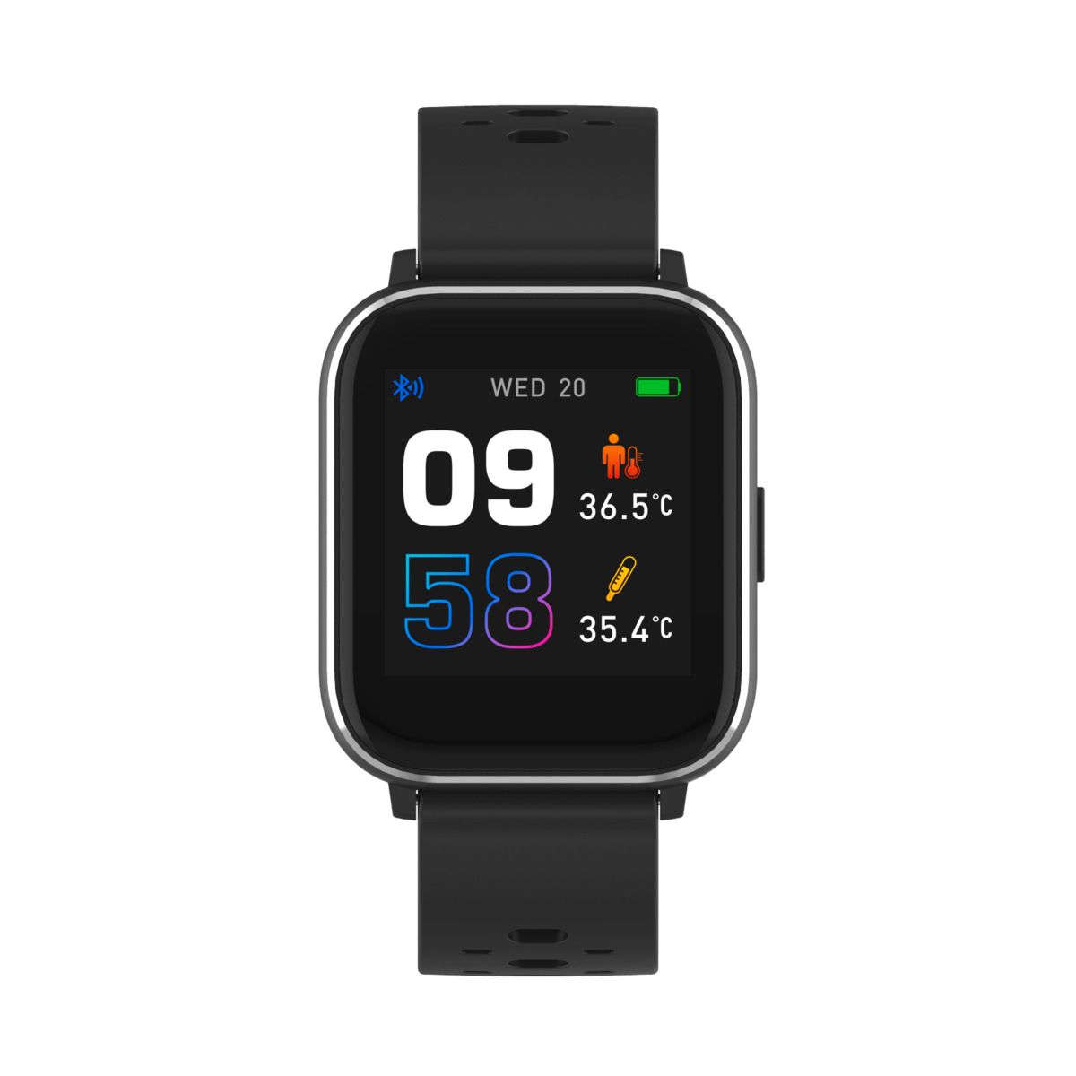 Denver Bluetooth Smartwatch SW-164 Schwarz 1,4" Touch-IPS-Display wasserdicht