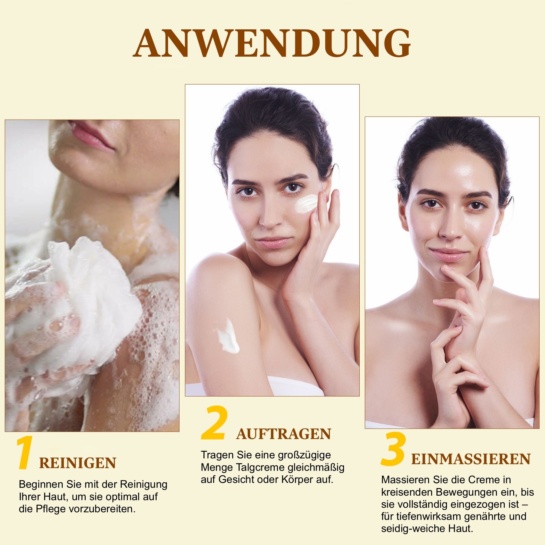 P-Beauty Tagescreme Honig Beef Tallow für Hautpflege