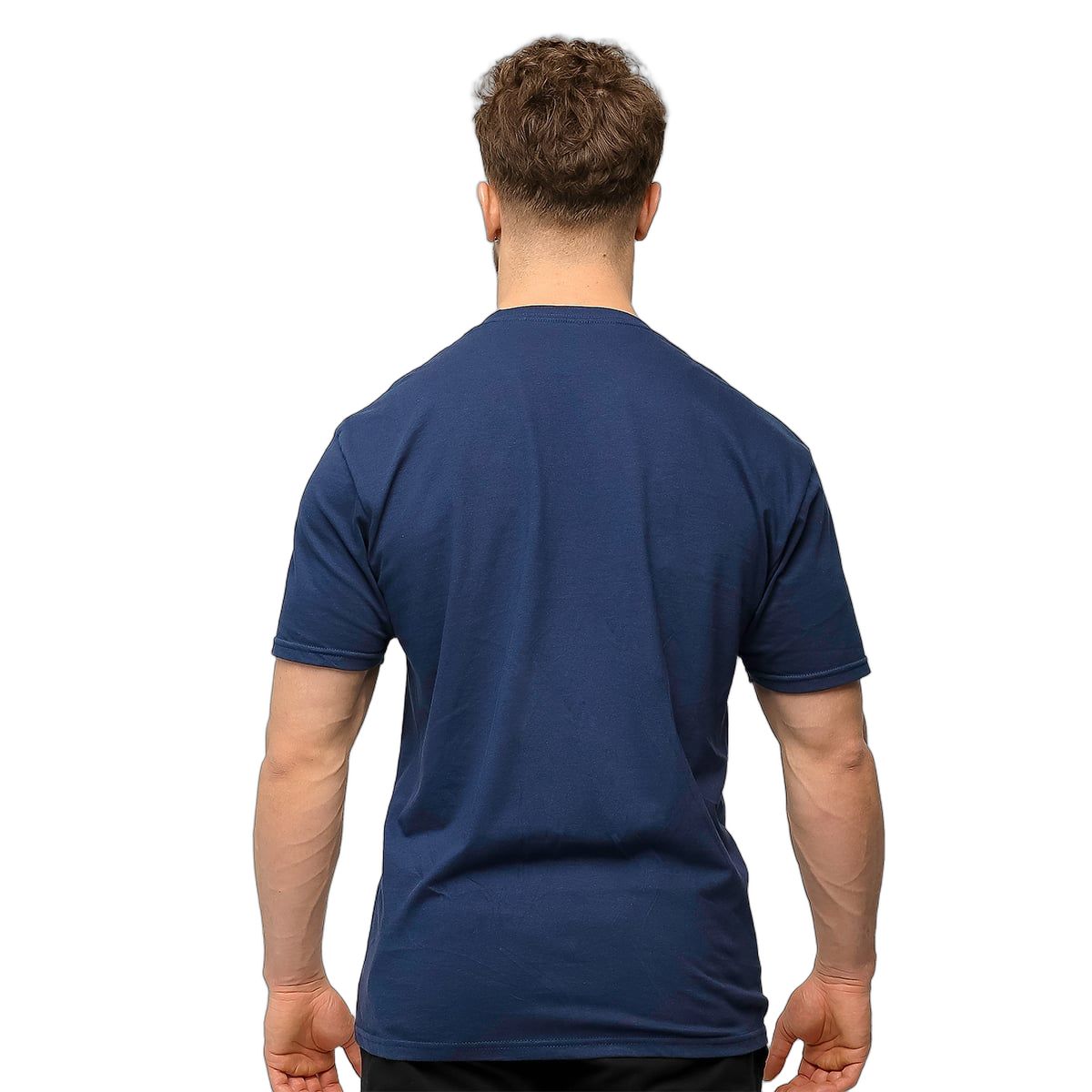 GymBeam T-Shirt Herren regular Kurzarm Marineblau Basic