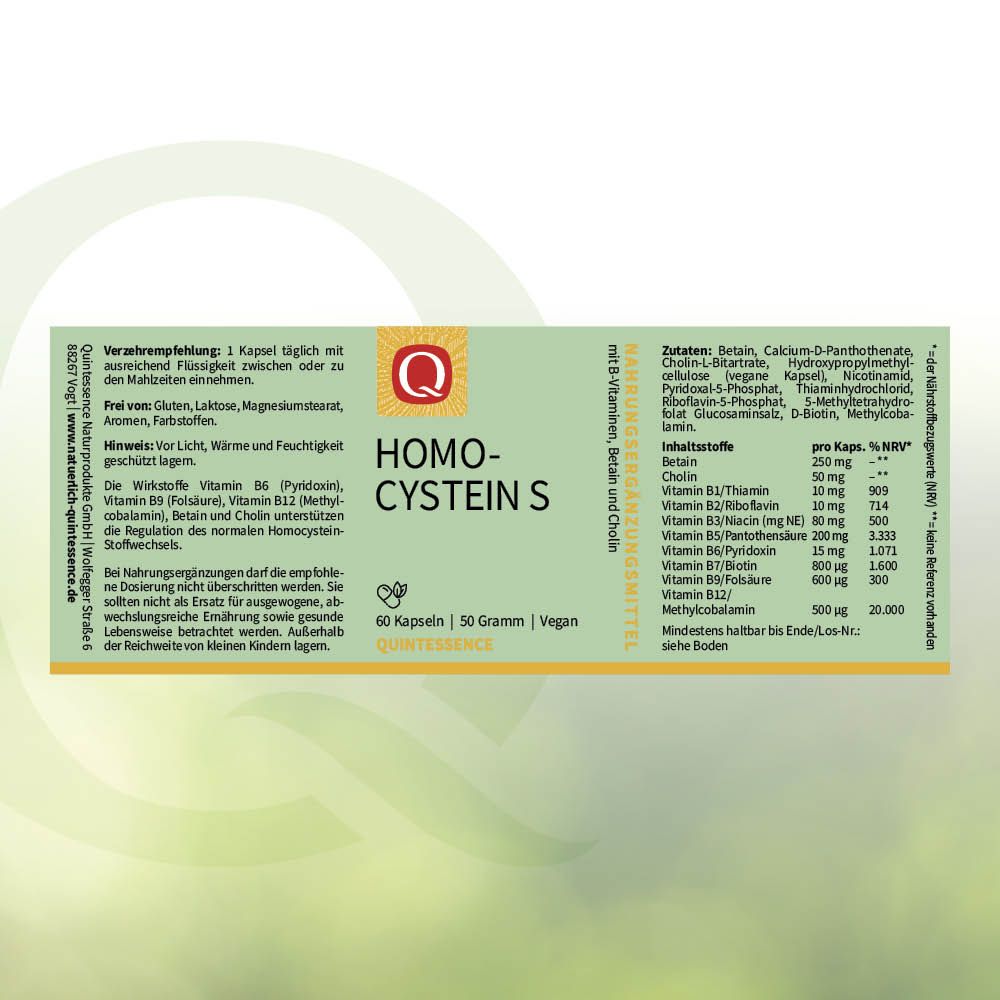 Quintessence Homocystein S  Kapseln