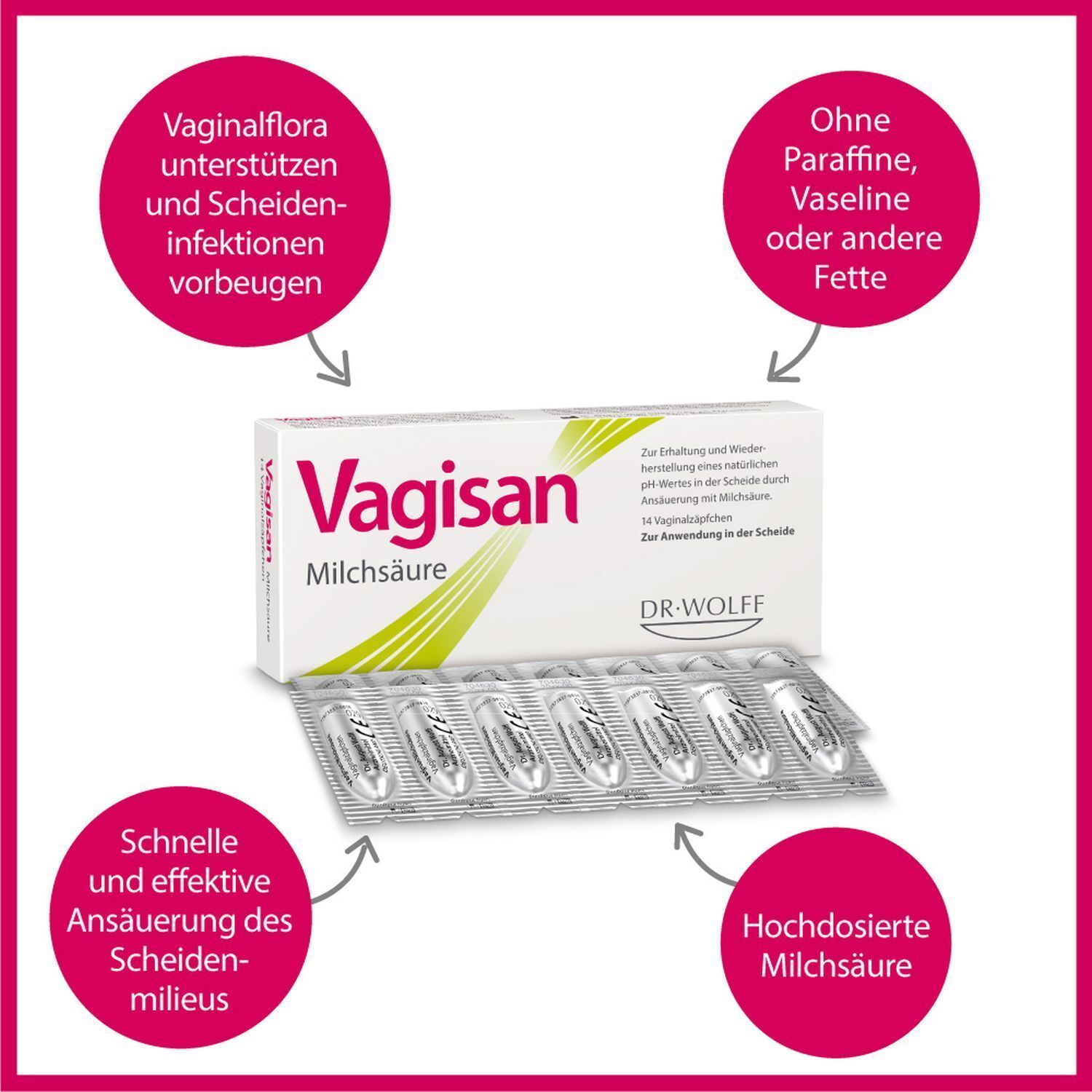 Vagisan Milchsäure Vaginalzäpfchen 14 St Vaginalsuppositorien