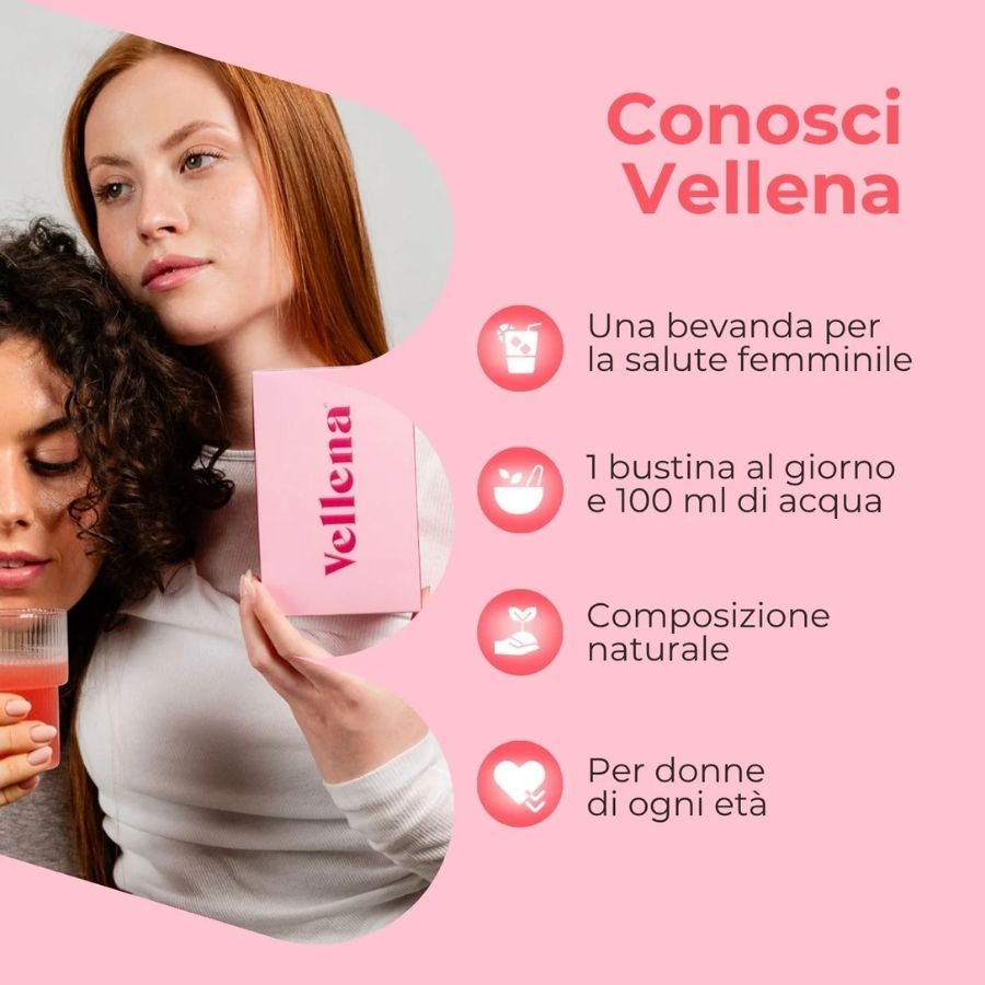 Vellena - Bevanda Per La Salute Femminile - Che Allevia Spm, Acne, Mestruazioni Irregolari E Dolorose, Crampi E Gonfiori, Perdita Di Capelli, Menopausa Problematica (1PACK, Pompelmo)