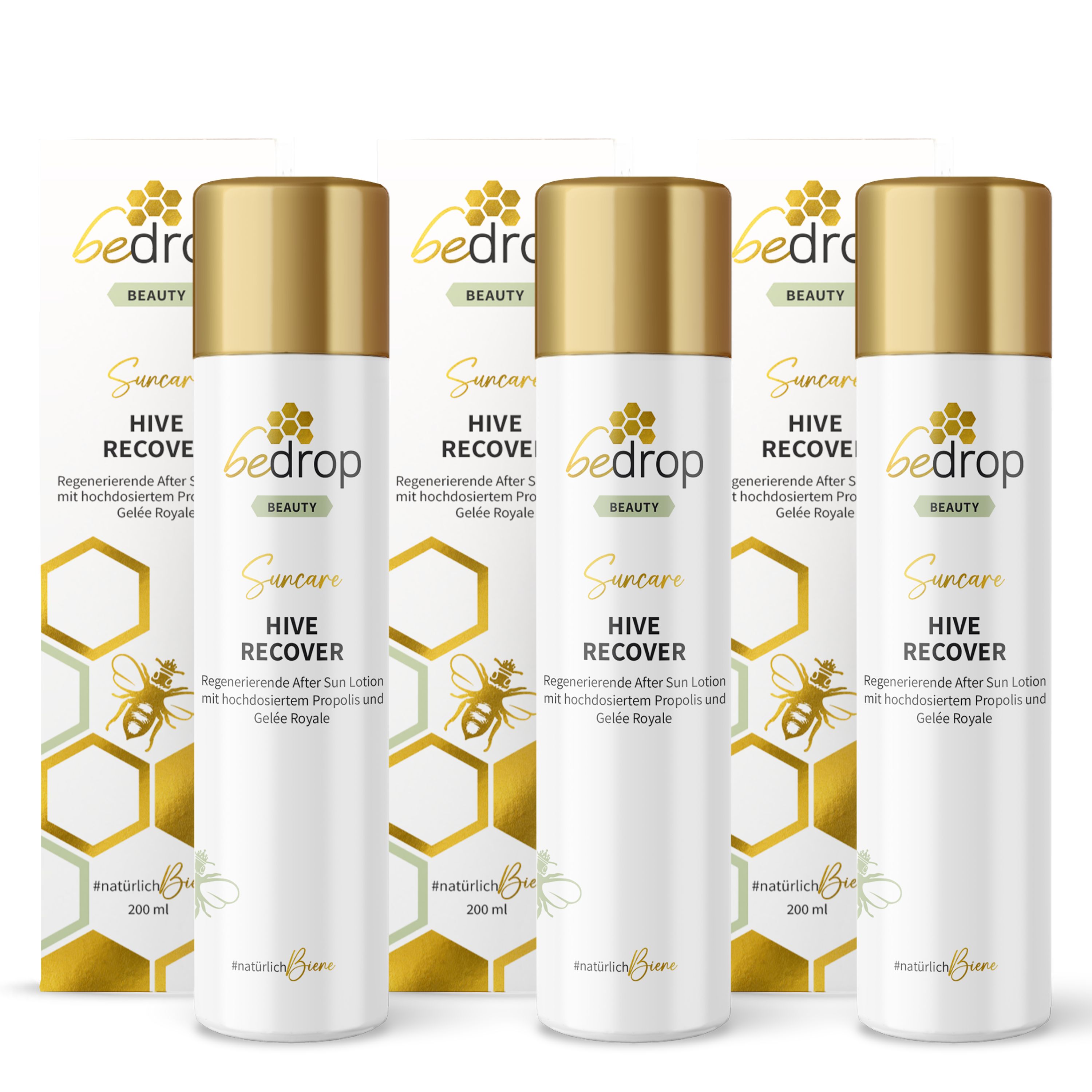 Vorteilsset: 3x HIVE RECOVER - After Sun Lotion mit hochdosiertem Gelée Royale & Propolis
