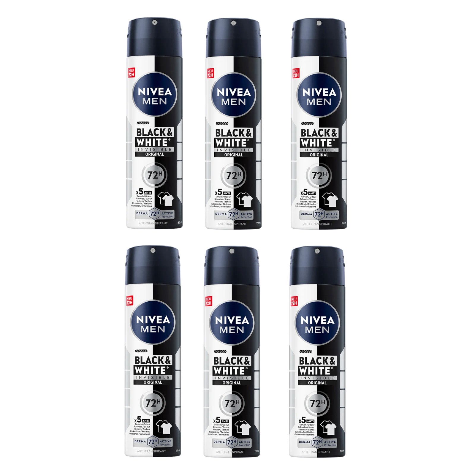 NIVEA Deodorant Men Black & White Invisible Original Deo Spray