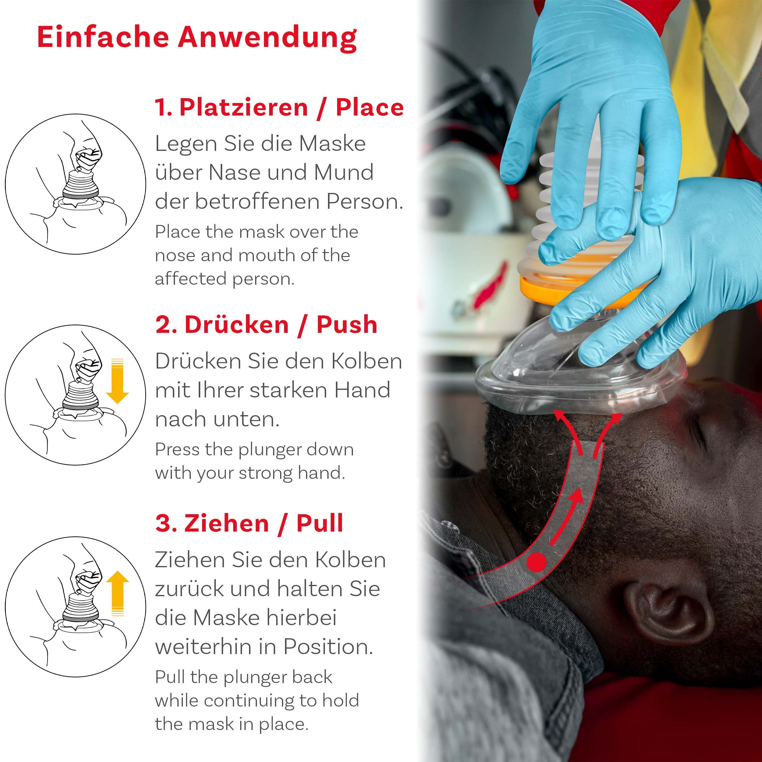 Pulox ChokeVAC - Anti-Erstickungsgerät inkl. 3 Masken in transparenter Transporttasche