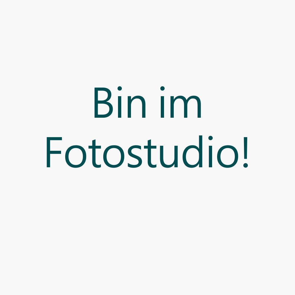 Text in dunkelgrüner Schrift: Bin im Fotostudio!