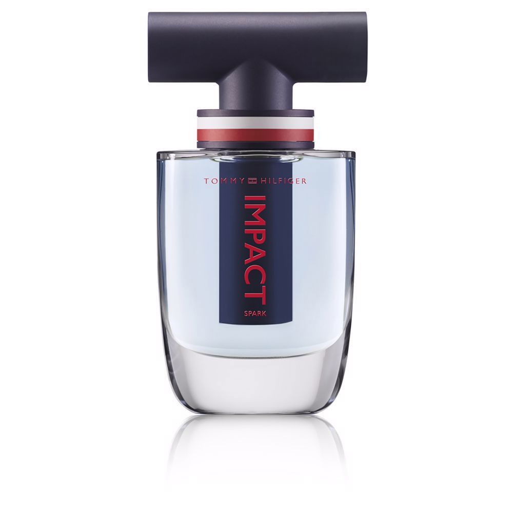 Tommy Hilfiger Impact Spark Eau de Toilette Flakon mit T-förmigem Verschluss.