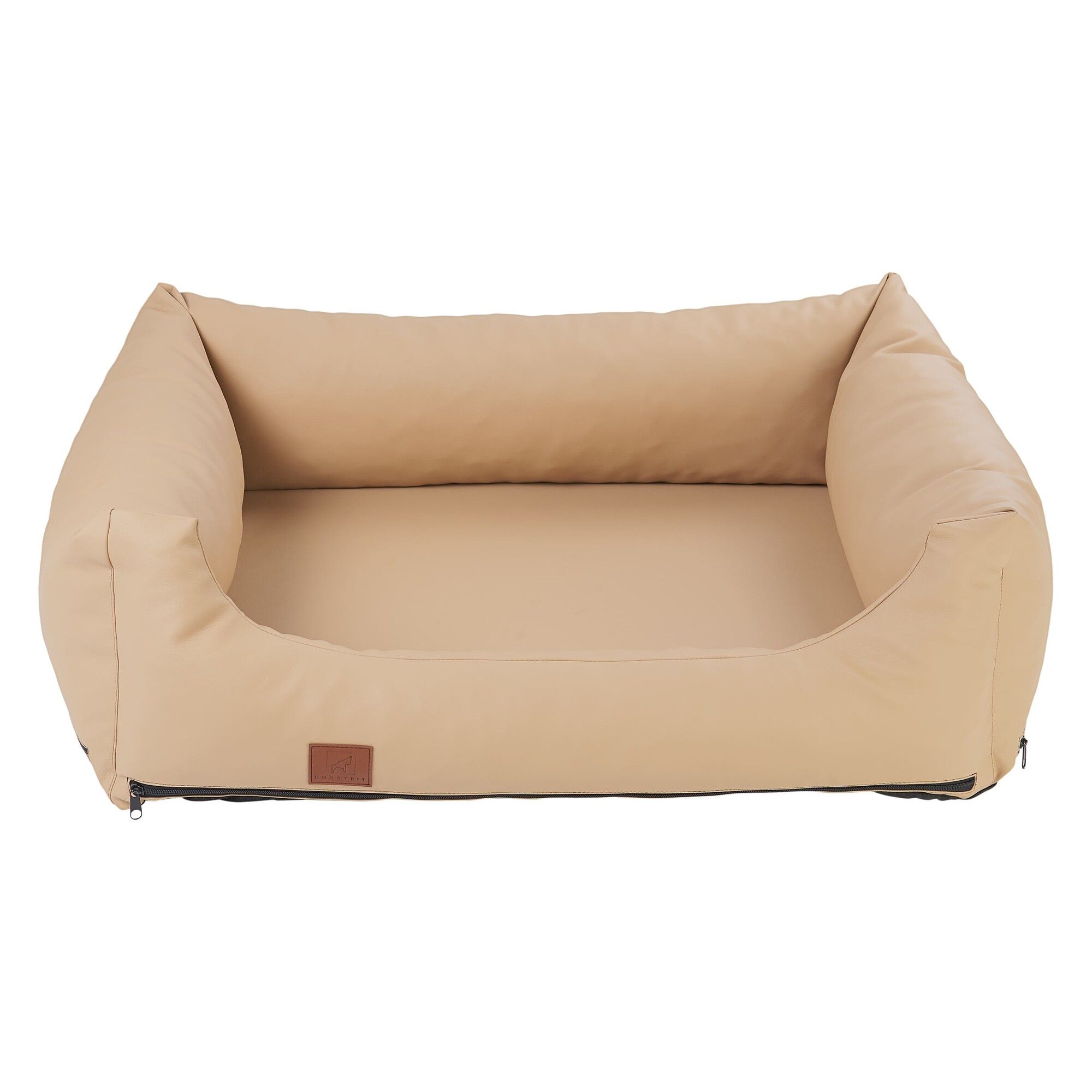 orthopädisches Hundebett "Buddy", Kunstleder, Farbe Beige 140 x 100