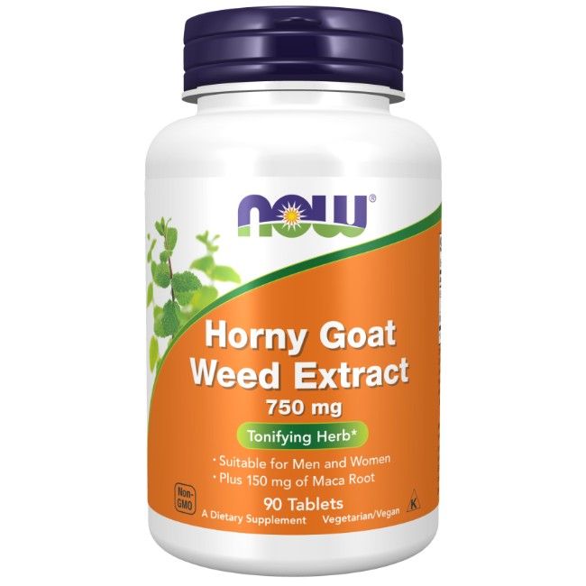 Now Foods Ziegenkraut-Extrakt 750 mg 90 Pc