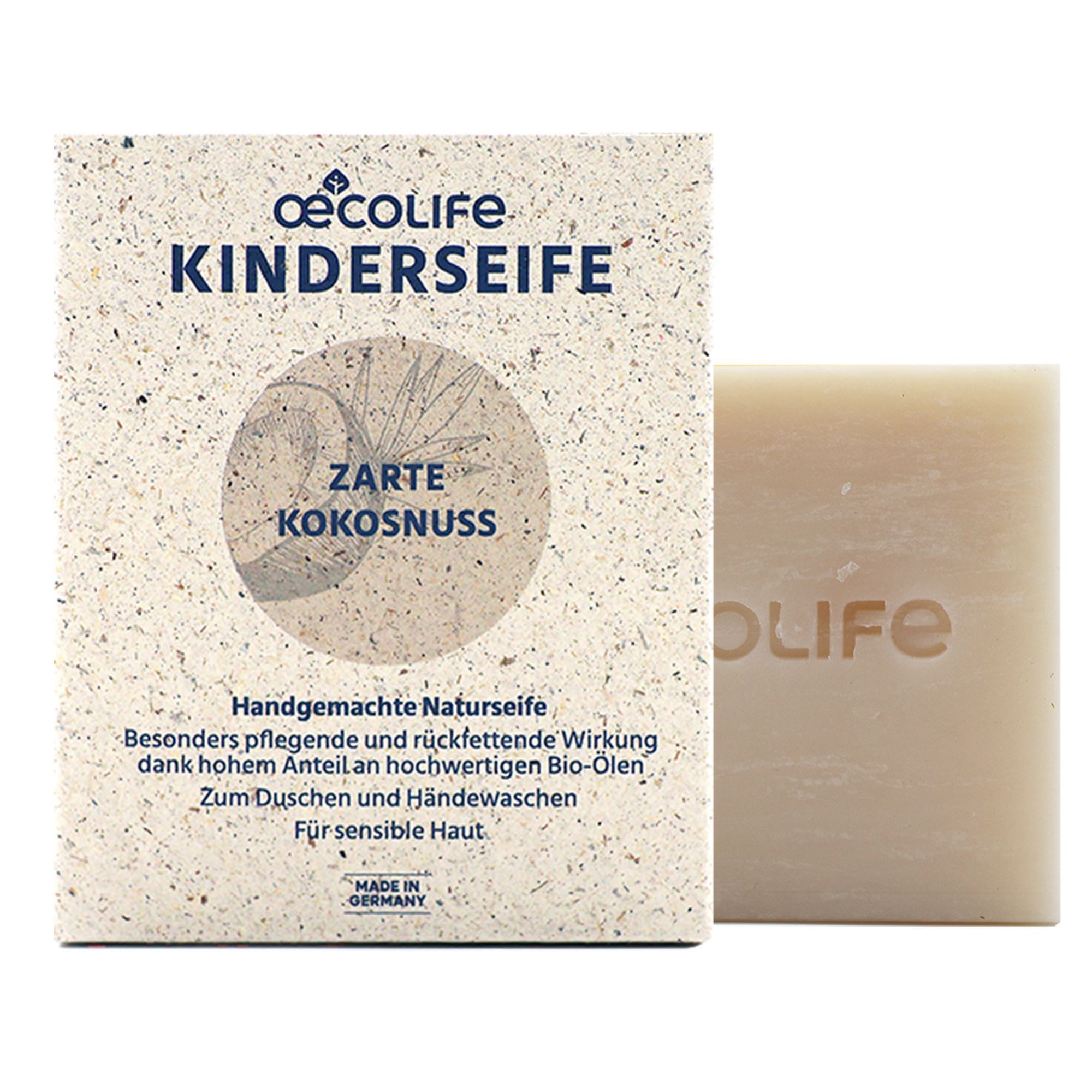 oecolife Feste Naturseife Kinderseife zarte Kokosnuss