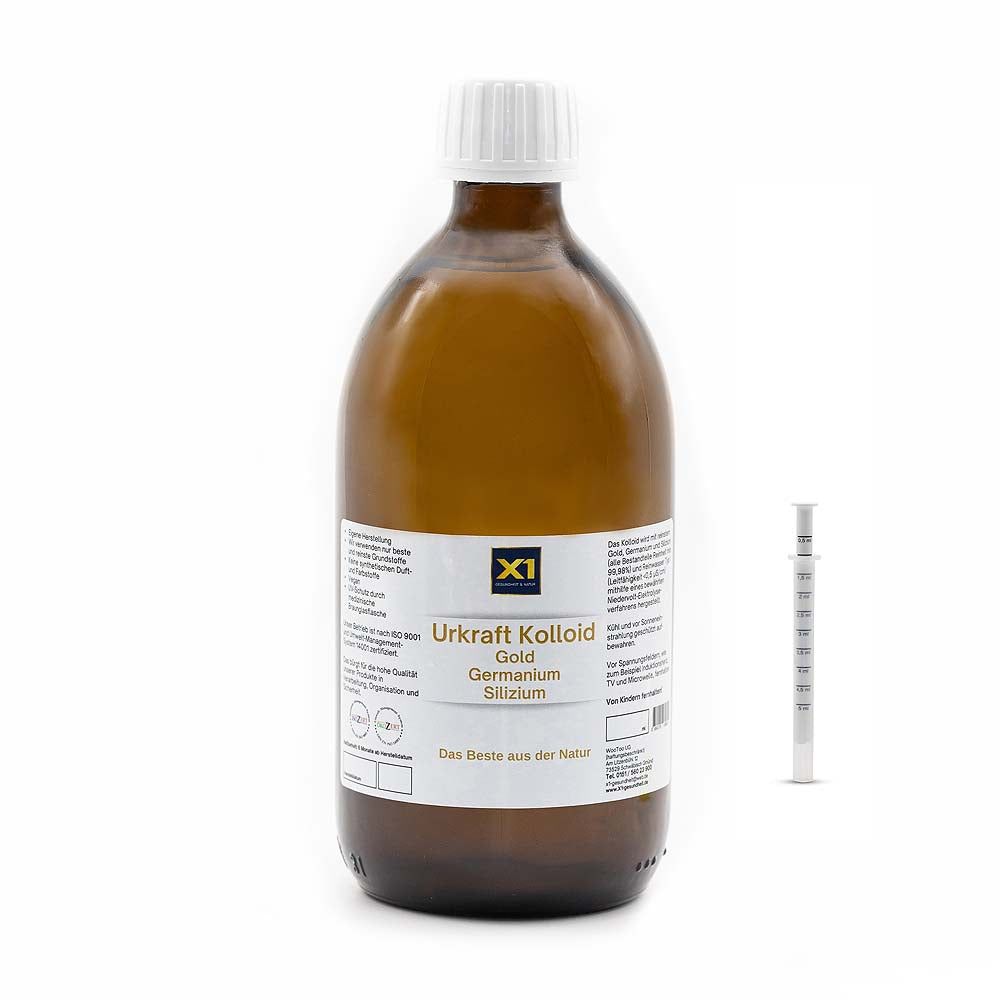 X1 Urkraft Kolloid Gold Germanium Silber 500 ml