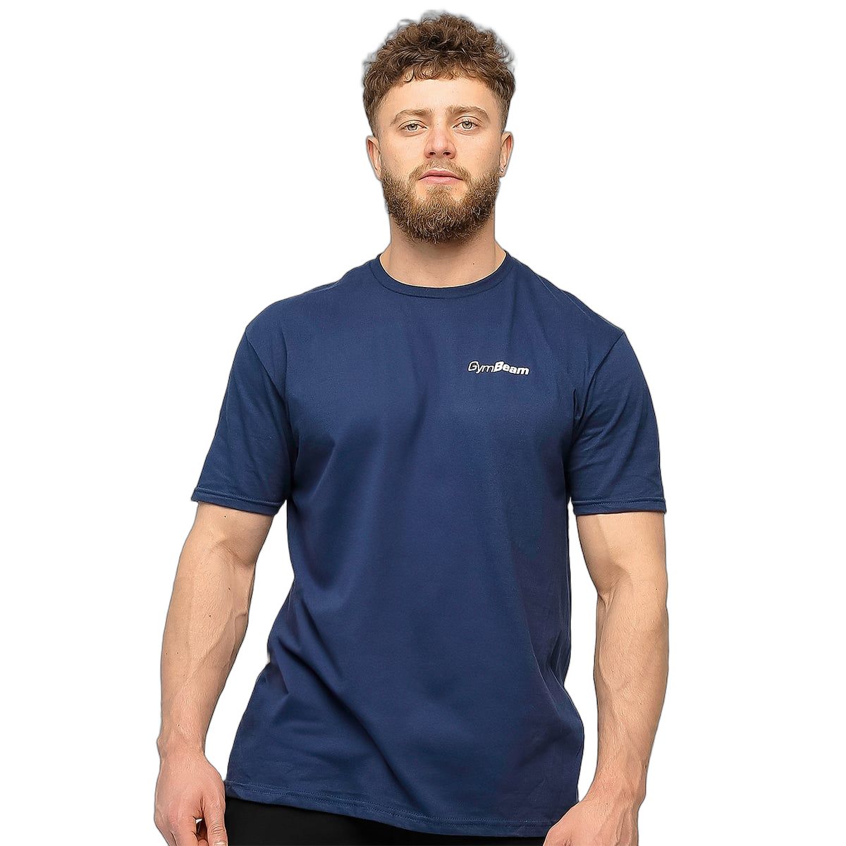 GymBeam T-Shirt Herren regular Kurzarm Marineblau Basic 1 St
