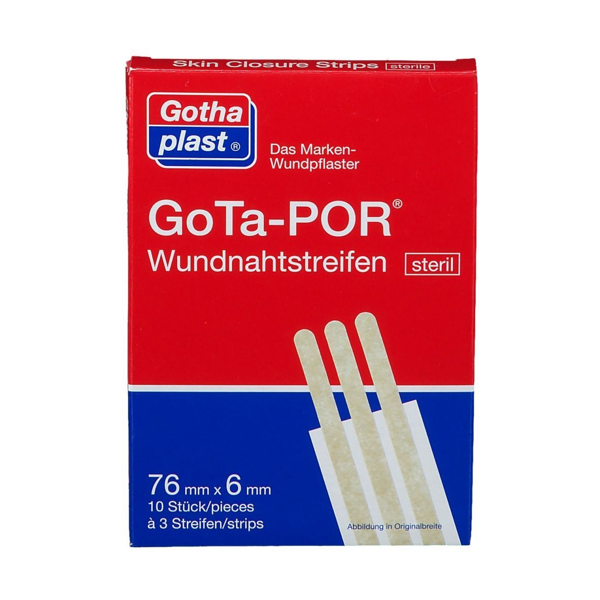 GoTa-POR® Wundnahtstreifen steril 6 cm x 7,6 cm