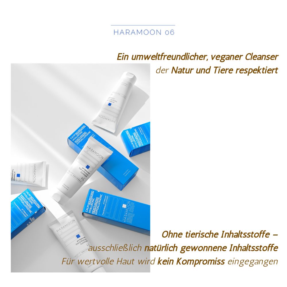 HARAMOON Veganer pH-milder Reinigungsschaum mit Hyaluronsäure