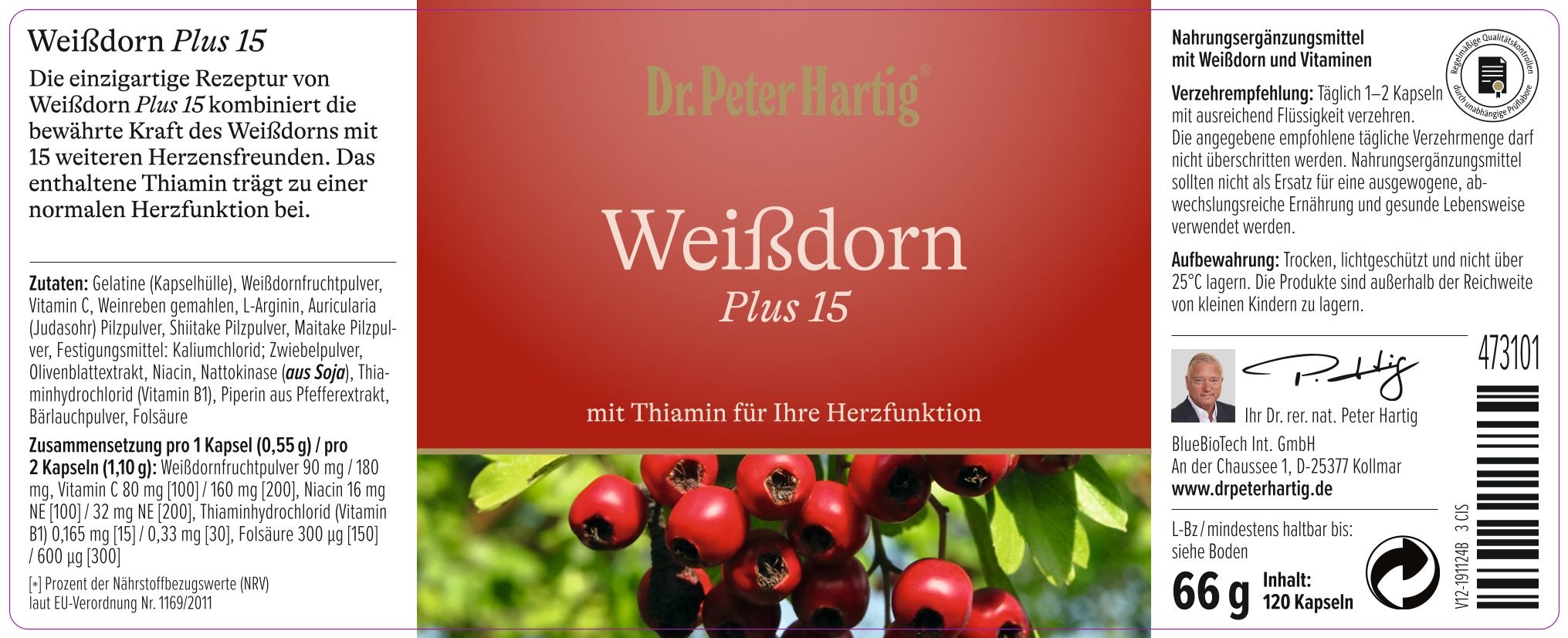 Mann im Anzug sitzt an einem Tisch. Auf dem Tisch: Produktflasche und Schachtel. Text: Bekannt aus dem TV.