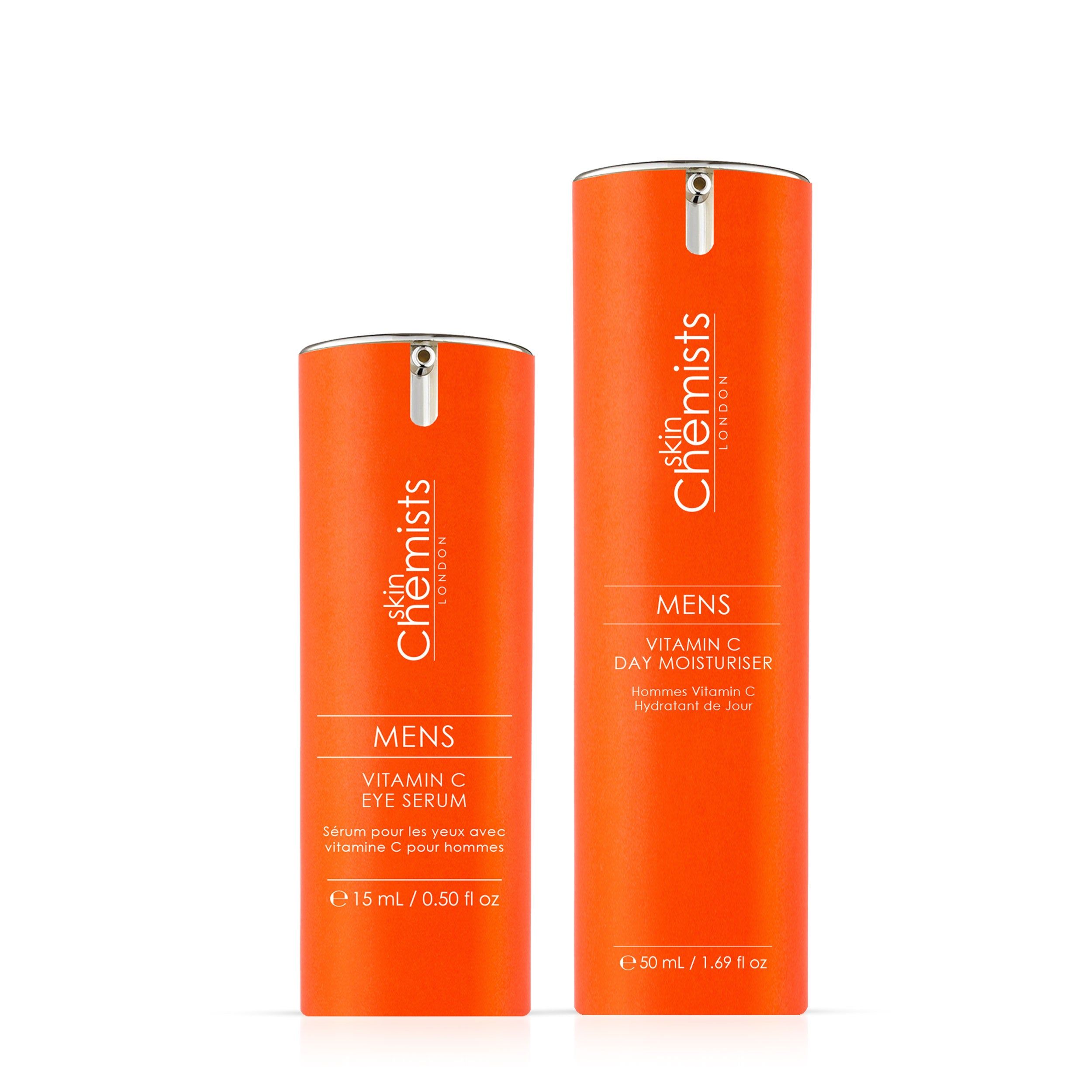 SkinChemists Mens Vitamin C Day Moisturizer + SkinChemists Mens Vitamin C Eye Serum