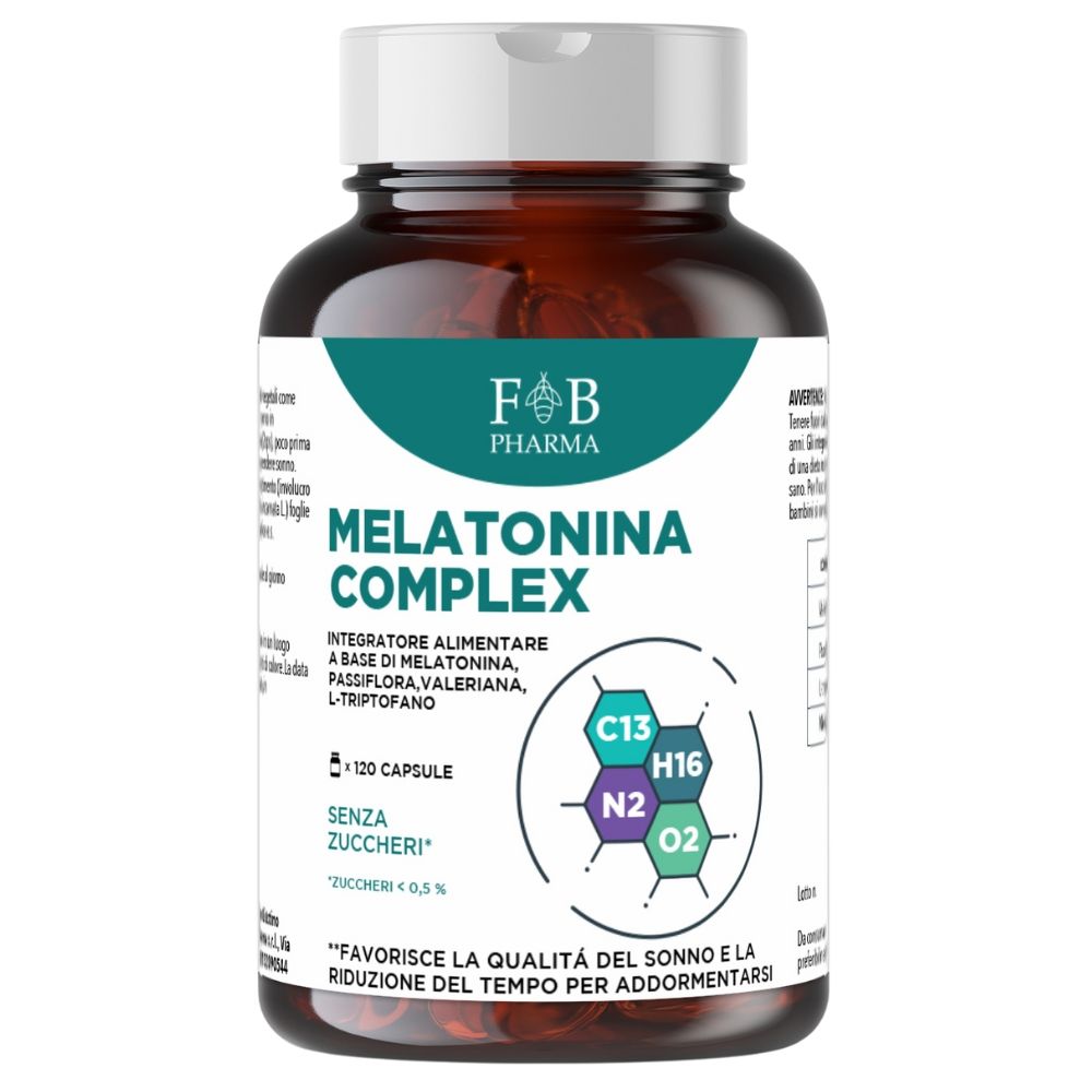 FB PHARMA Melatonina + Valeriana Passiflora L-Triptofano Sonno
