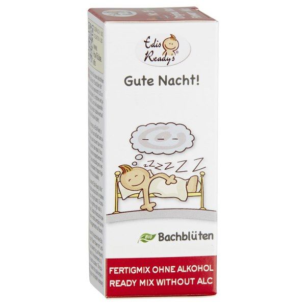 Kartonverpackung mit Produktname, Illustration einer schlafenden Person und Text. Logo 'Bio'.