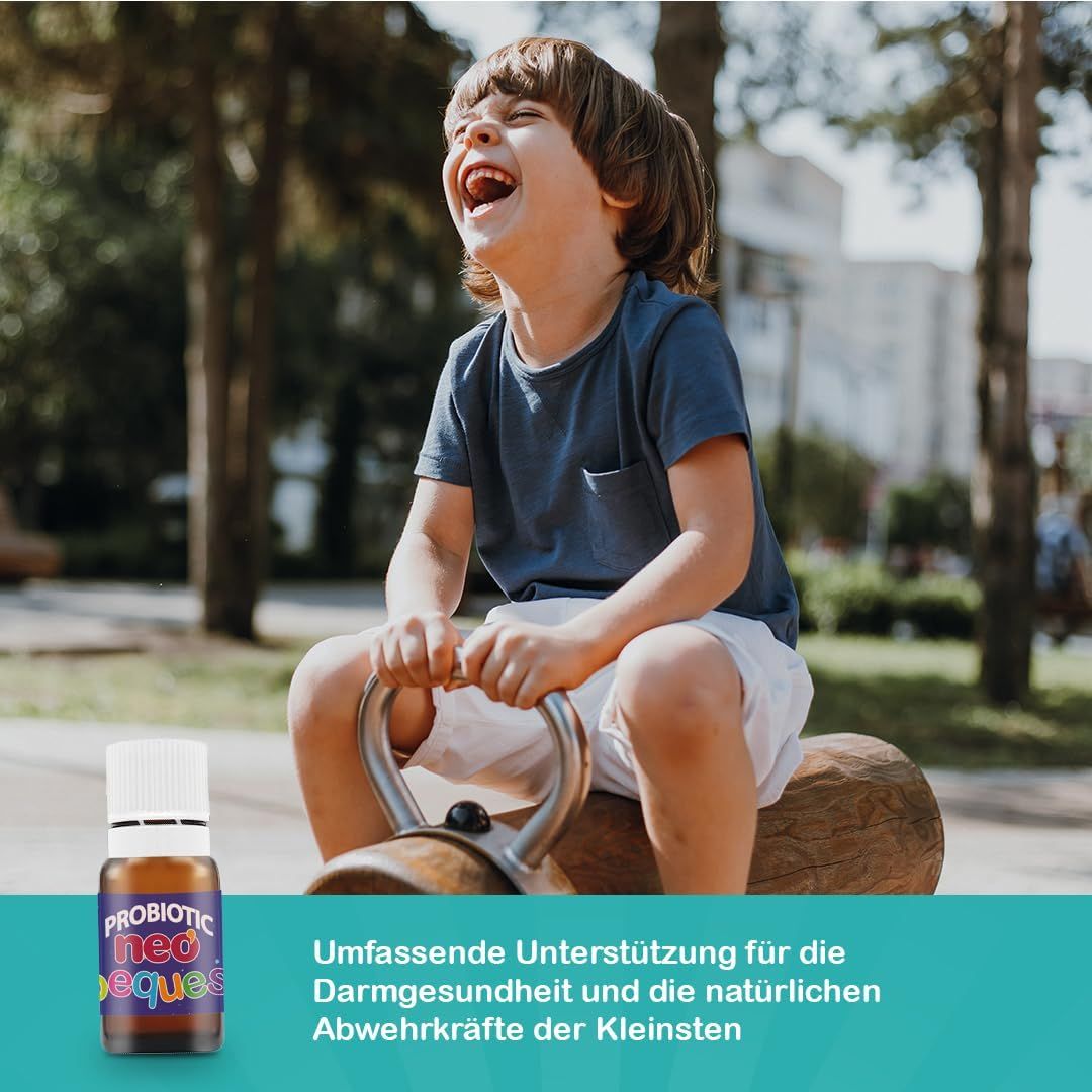 NEO PEQUES Pro‑ & Präbiotische Vials, 8 Stück, Tutti‑Frutti.