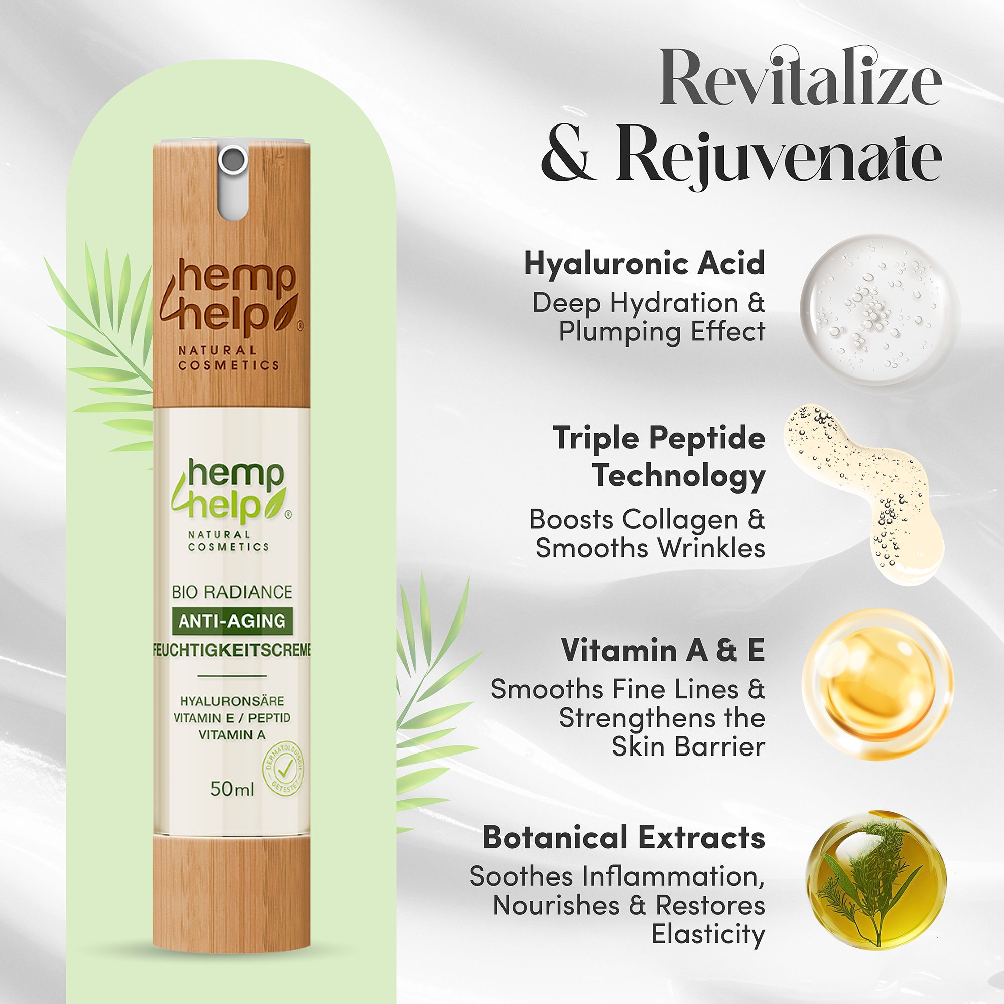 H4H Naturals® Bio Radiance Gesichtscreme Anti-Aging