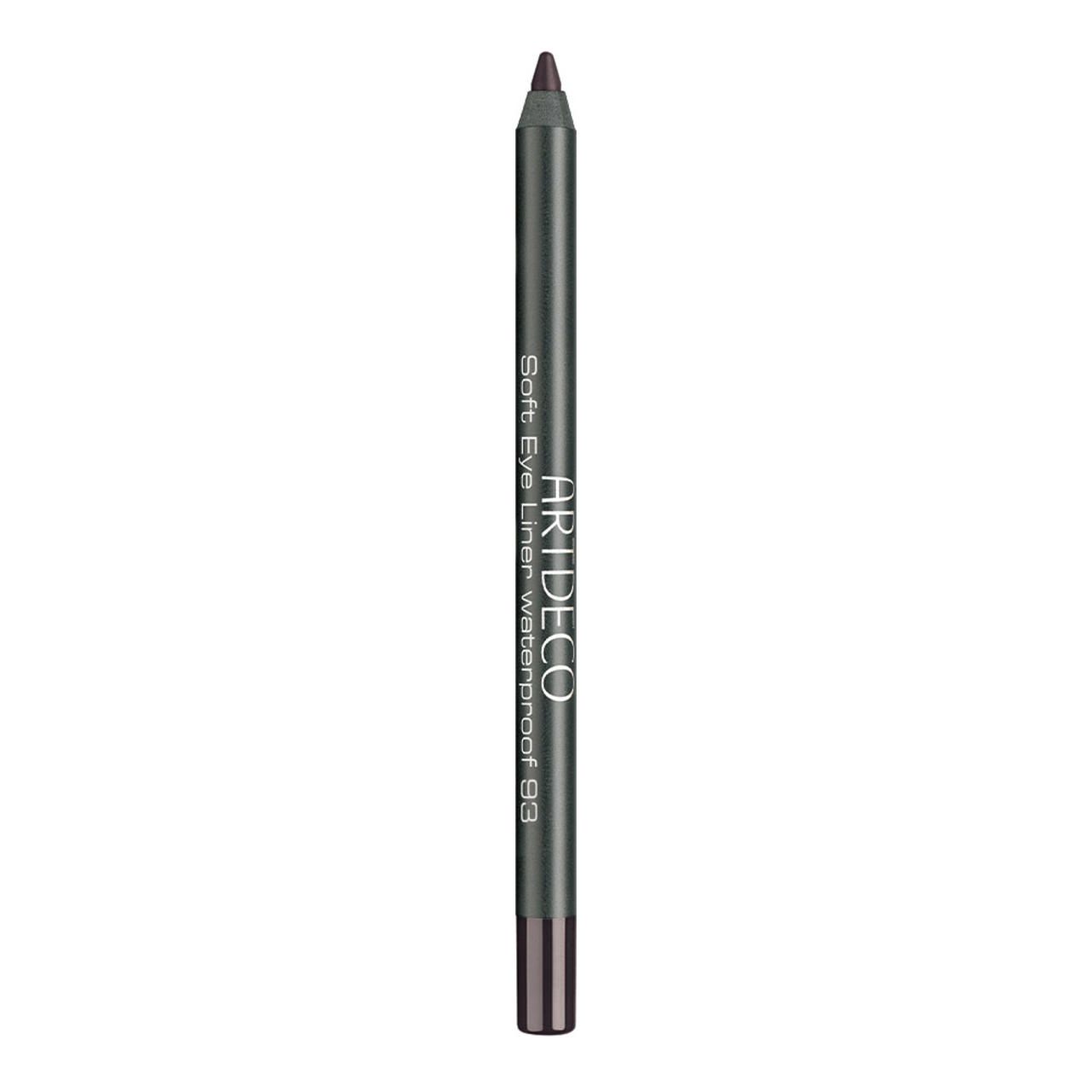 Artdeco Soft Eye Liner Waterproof 93. Dunkelgrauer Stift mit Spitze. Schwarze Schrift auf dem Stift.