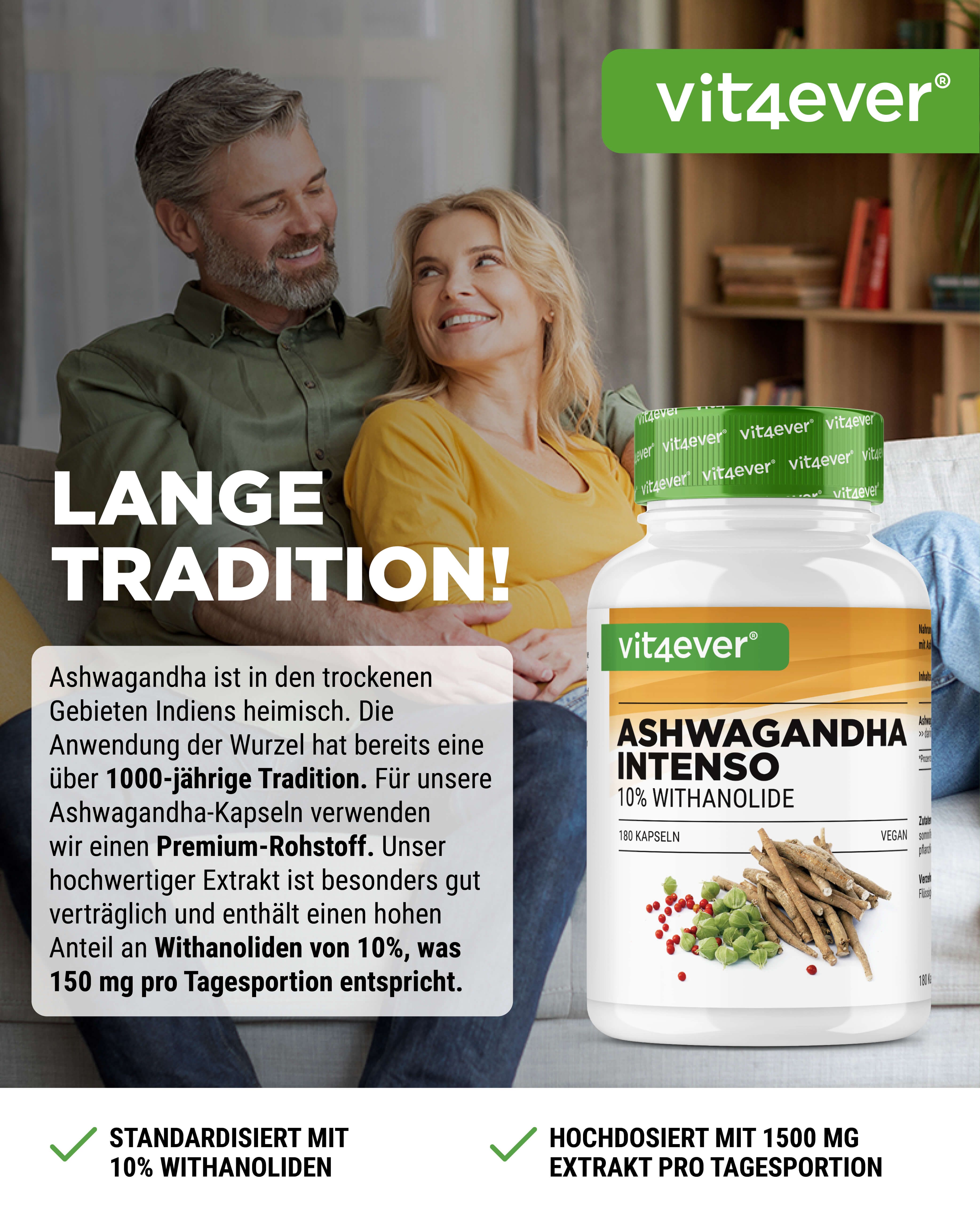 vit4ever Ashwagandha Extrakt 180 St Kapseln