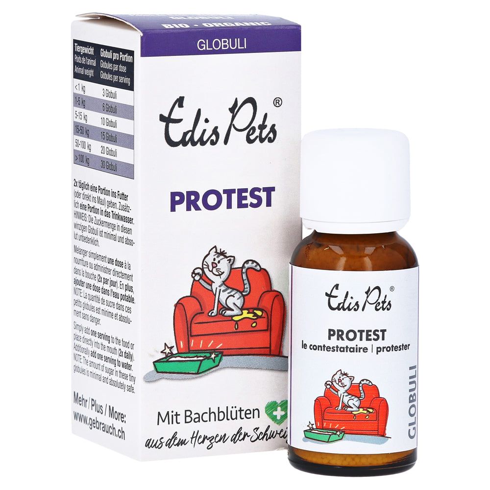 Edis Pets Protest Bio Bachblüten Globuli für Katzen