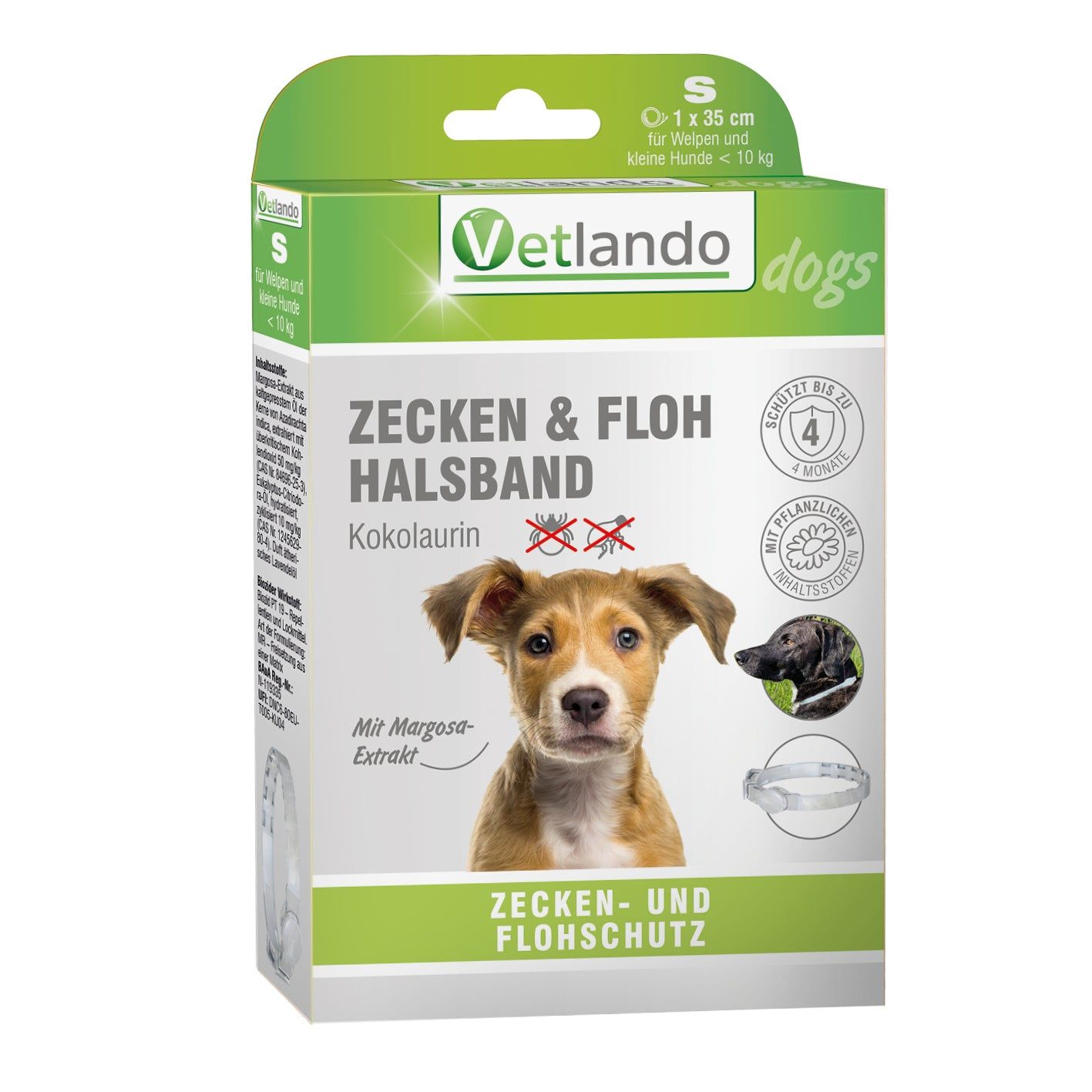 Vetlando Zecken- & Floh-Halsband Kokolaurin für Hunde 2 St Halsband