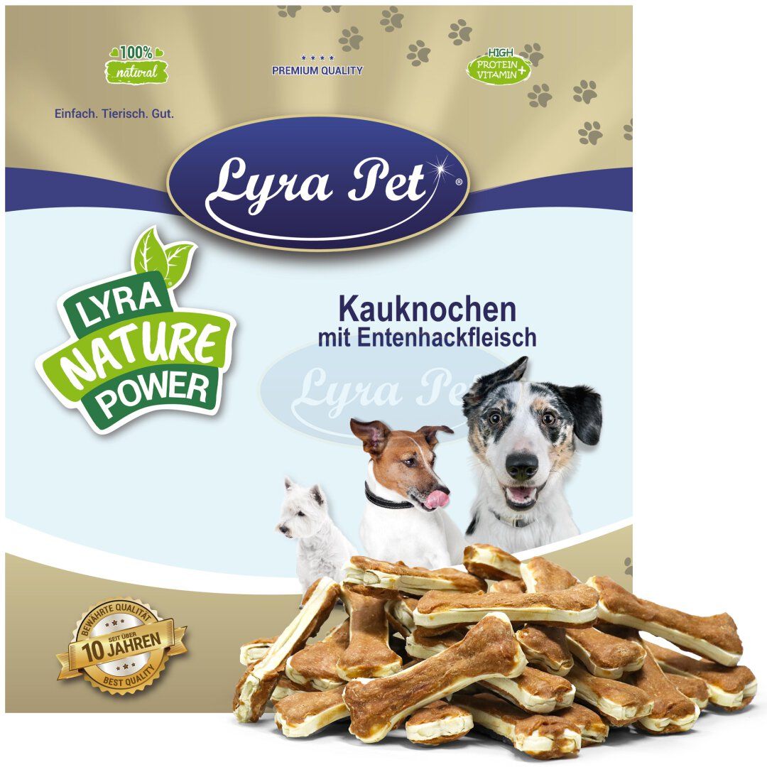 Lyra Pet® Kauknochen mit Entenhackfleisch