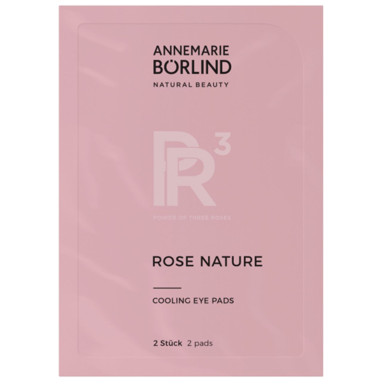 Frau mit Augenpads. Marke: ANNEMARIE BÖRLIND. Text: INNOVATION, DIGITALBEDINGTER HAUTALTERUNG VOR.