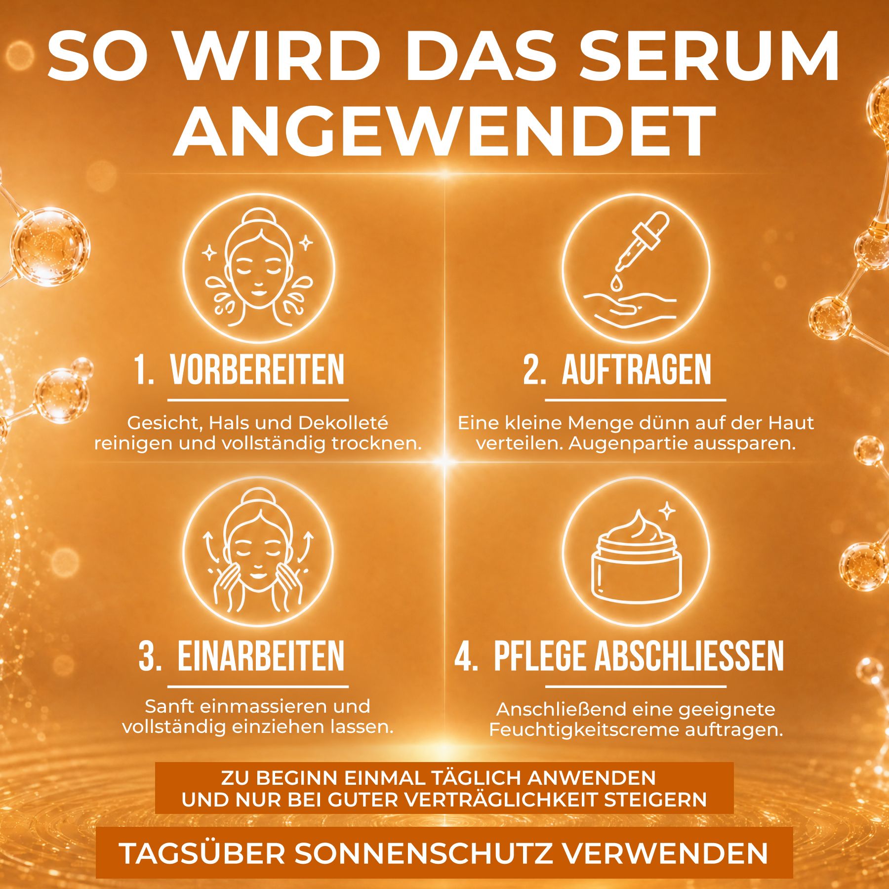 P-beauty Gesichtsserum mit Peptide Hyaluronsäure Retinol Vitamin C E
