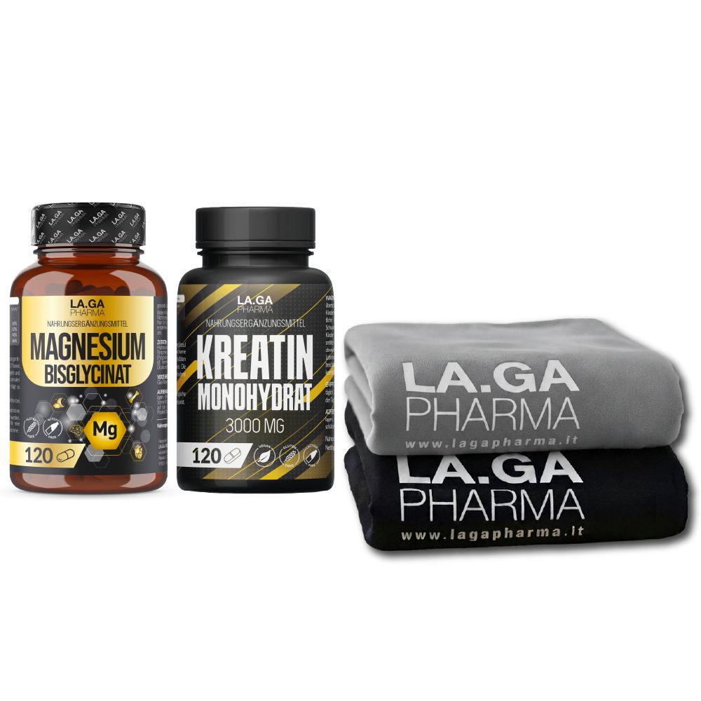 La.ga Sport Sparset Regeneration – Kreatin + Magnesium Sport-Handtuch 240 St