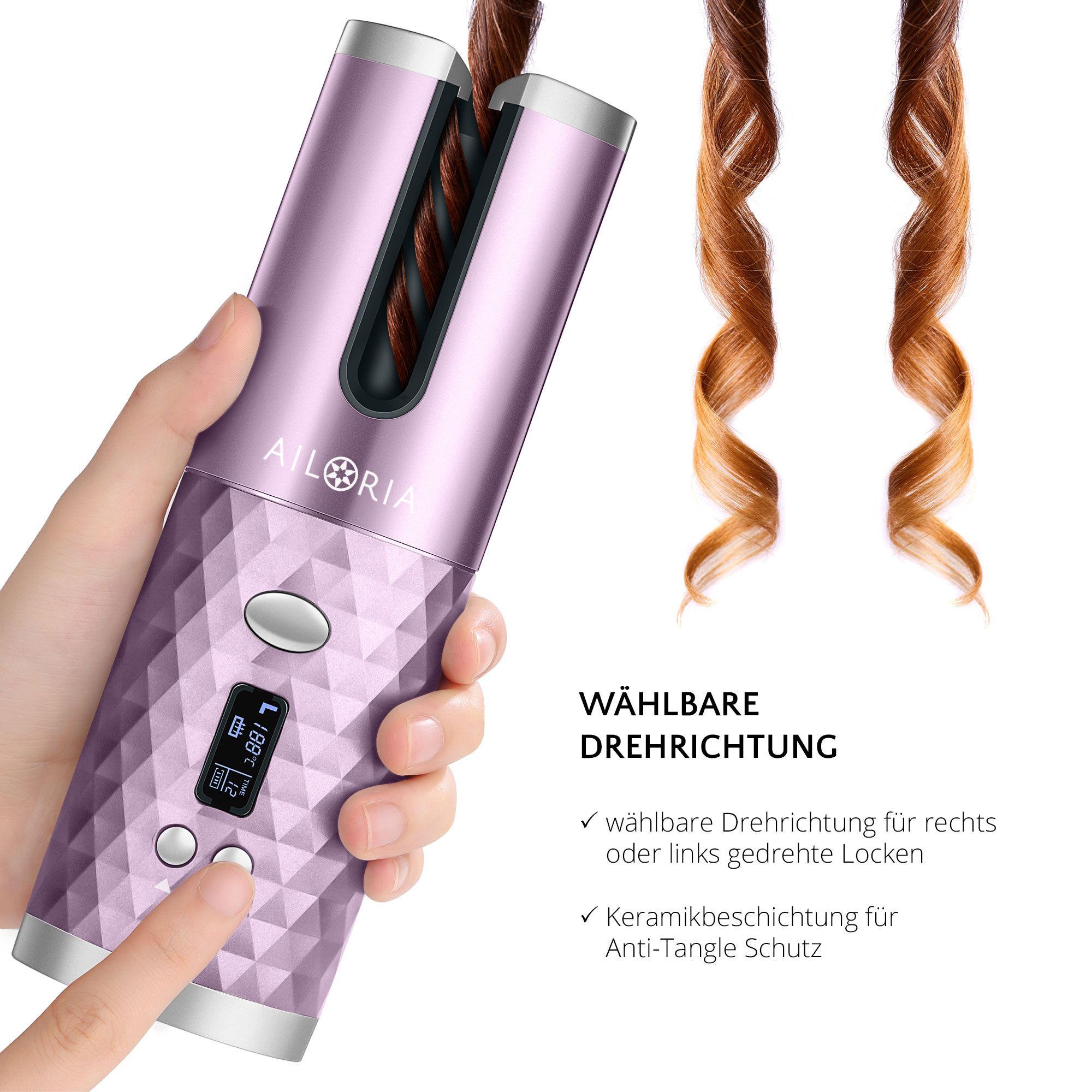 AILORIA REVOLUTIONNE Kabelloser Auto-Curler