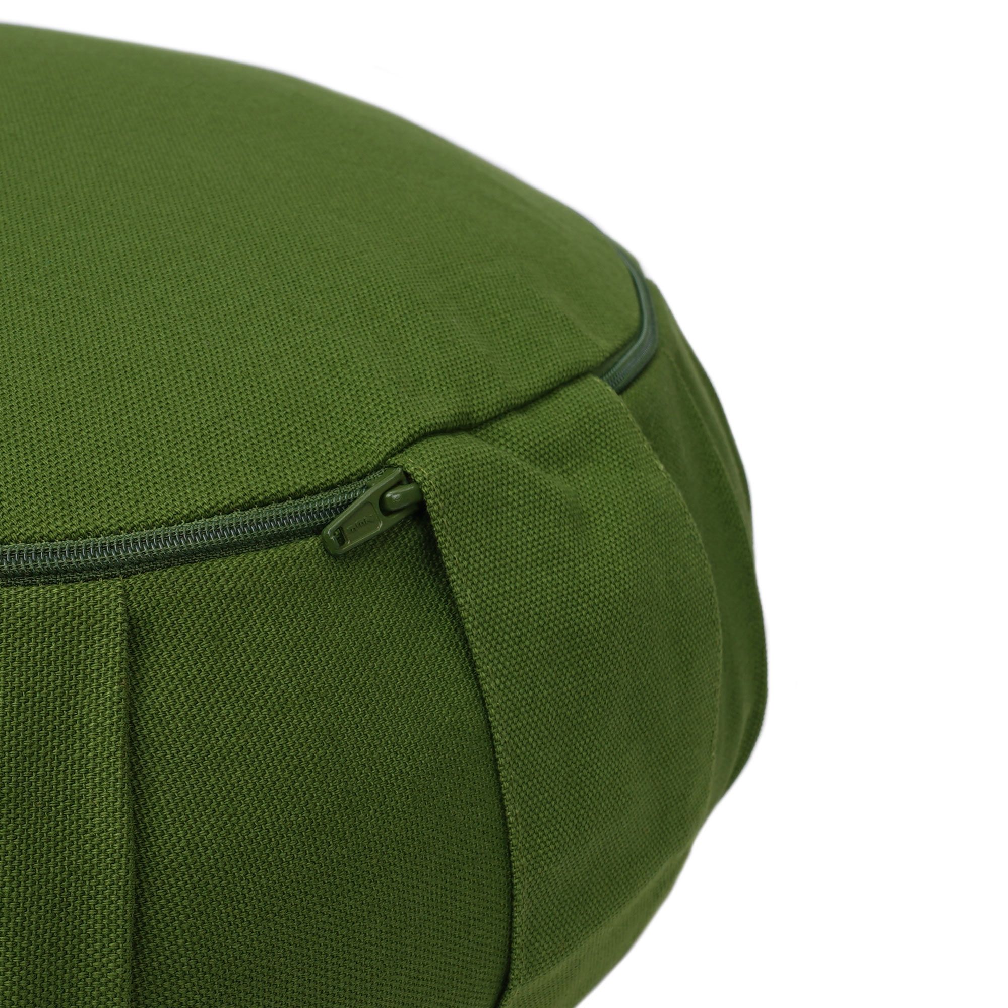 yogabox Meditationskissen / Yogakissen Zafu BASIC mit ZIP - olivgrün - 31 x 31 x 15,0 cm