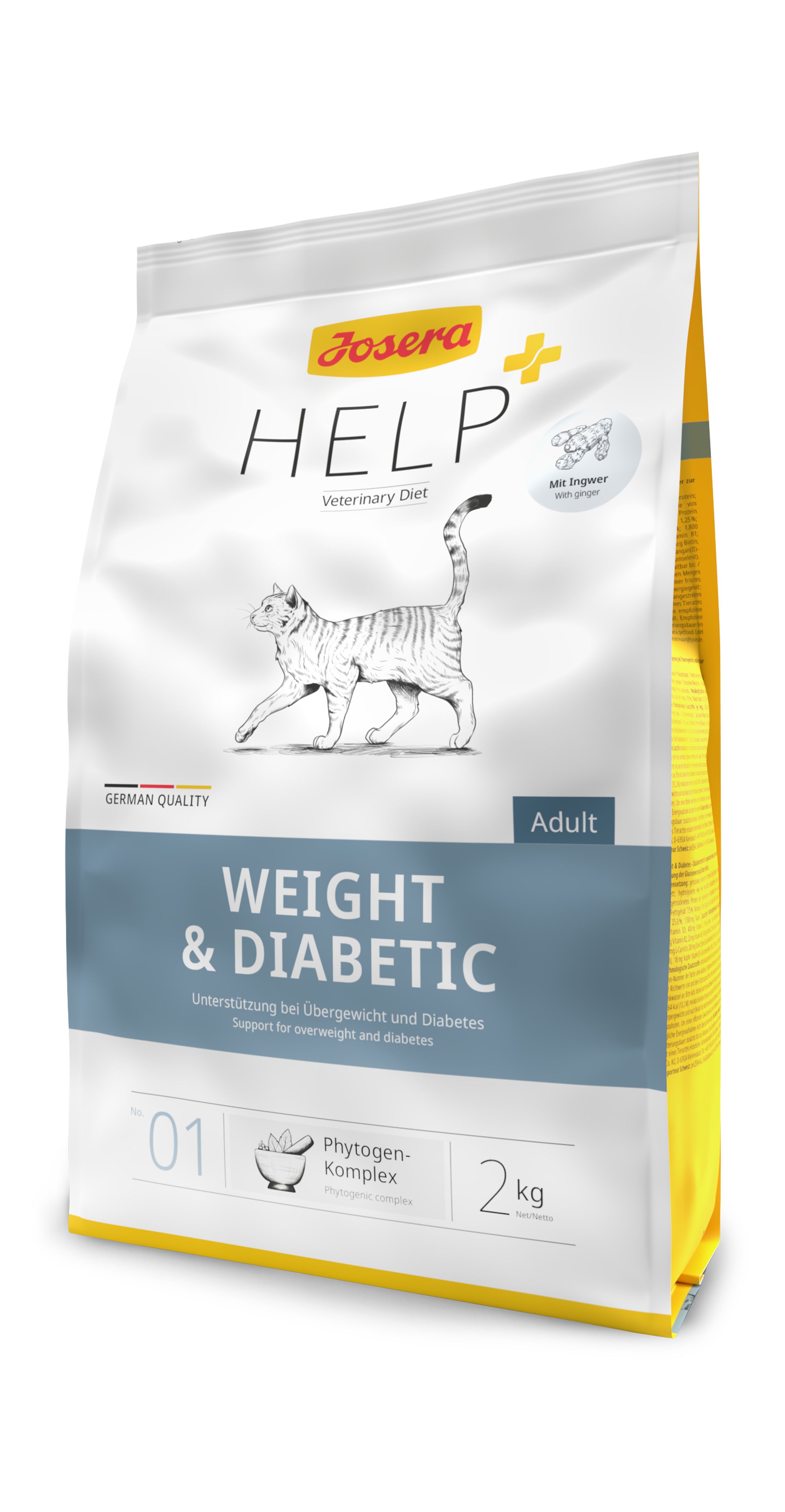 Josera HELP Weight & Diabetic Adult Trockenfutter Beutel, 2kg. Unterstützt bei Übergewicht und Diabetes.