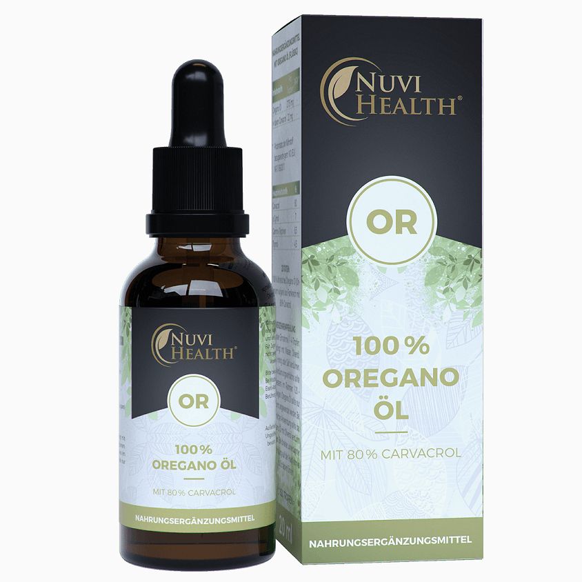 Nuvi Health Oregano Öl- 80% Carvacrol - 100% ätherisches Oreganoöl aus Frankreich